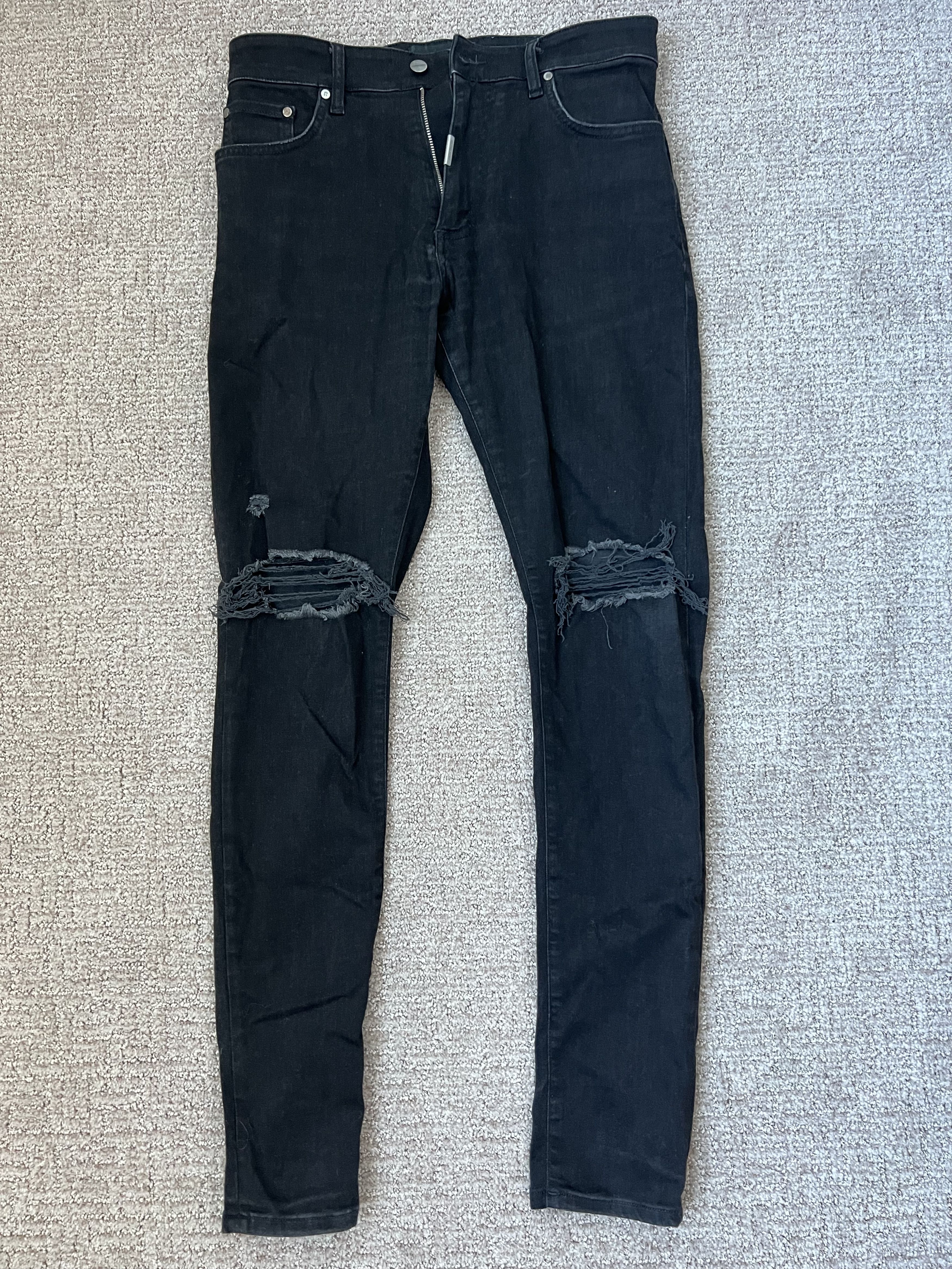 Represent Clo. Represent Black Distressed Skinny Jeans – Size 32 Size US 32 / EU 48 - 1 Thumbnail