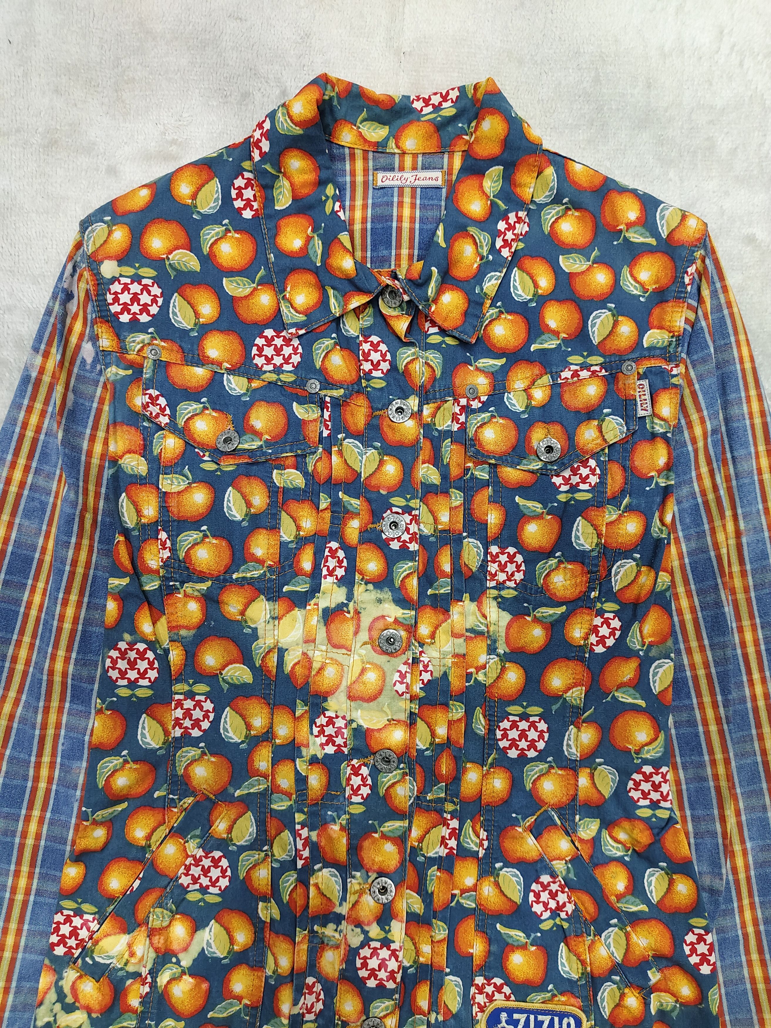 Oilily SICK🔥Rare Vtg Oilily Tartan Apple Graphic Jacket Size M / US 6-8 / IT 42-44 - 2 Thumbnail