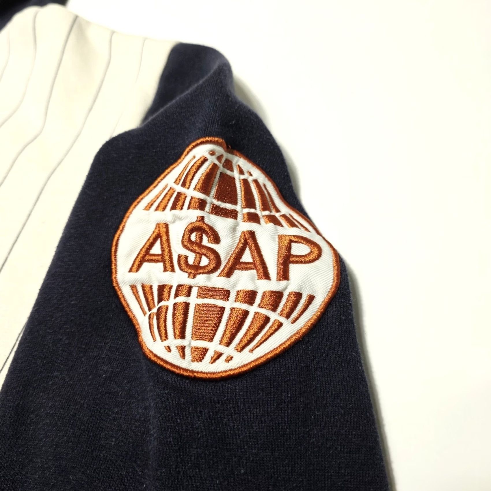 SAS ASAP Worldwide 212 Hoodie Mens Medium USA Rocky Ferg Twelvy Mob Pullover Rap Hooded Cotton Blend Crew Neck Striped Logo Embroidered Size US M / EU 48-50 / 2 - 4 Thumbnail