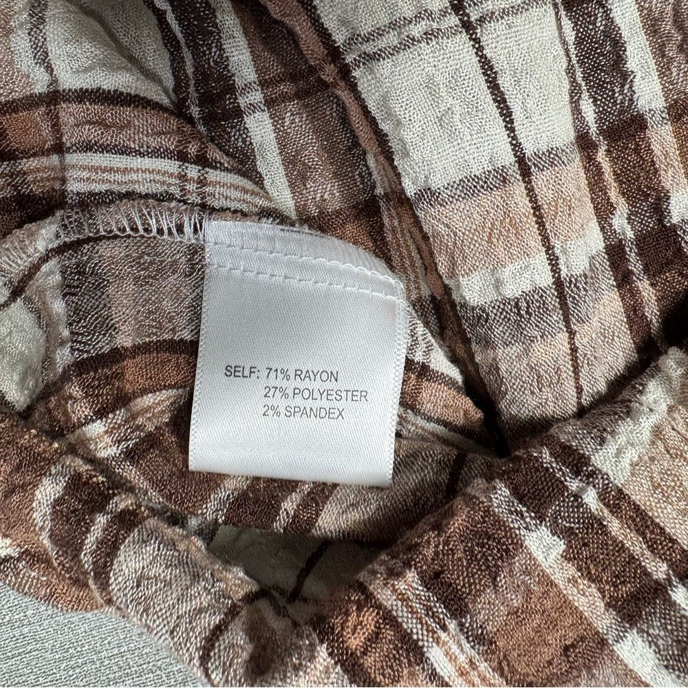 Other NWT New Jane and Delancey Textured Rayon Plaid Long Sleeve Size 3XL / US 20-22 - 6 Thumbnail