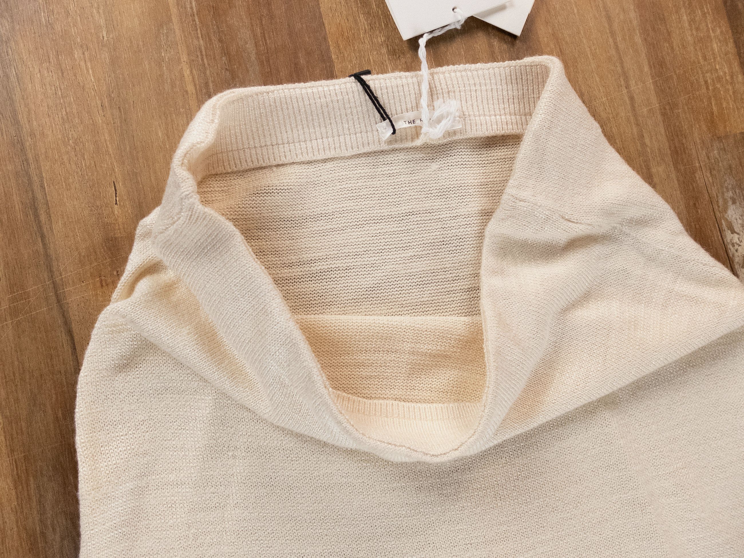 The Row THE ROW Jesto ecru knit silk midi skirt Size Large / 10 US Size 32" / US 10 / IT 46 - 9 Thumbnail