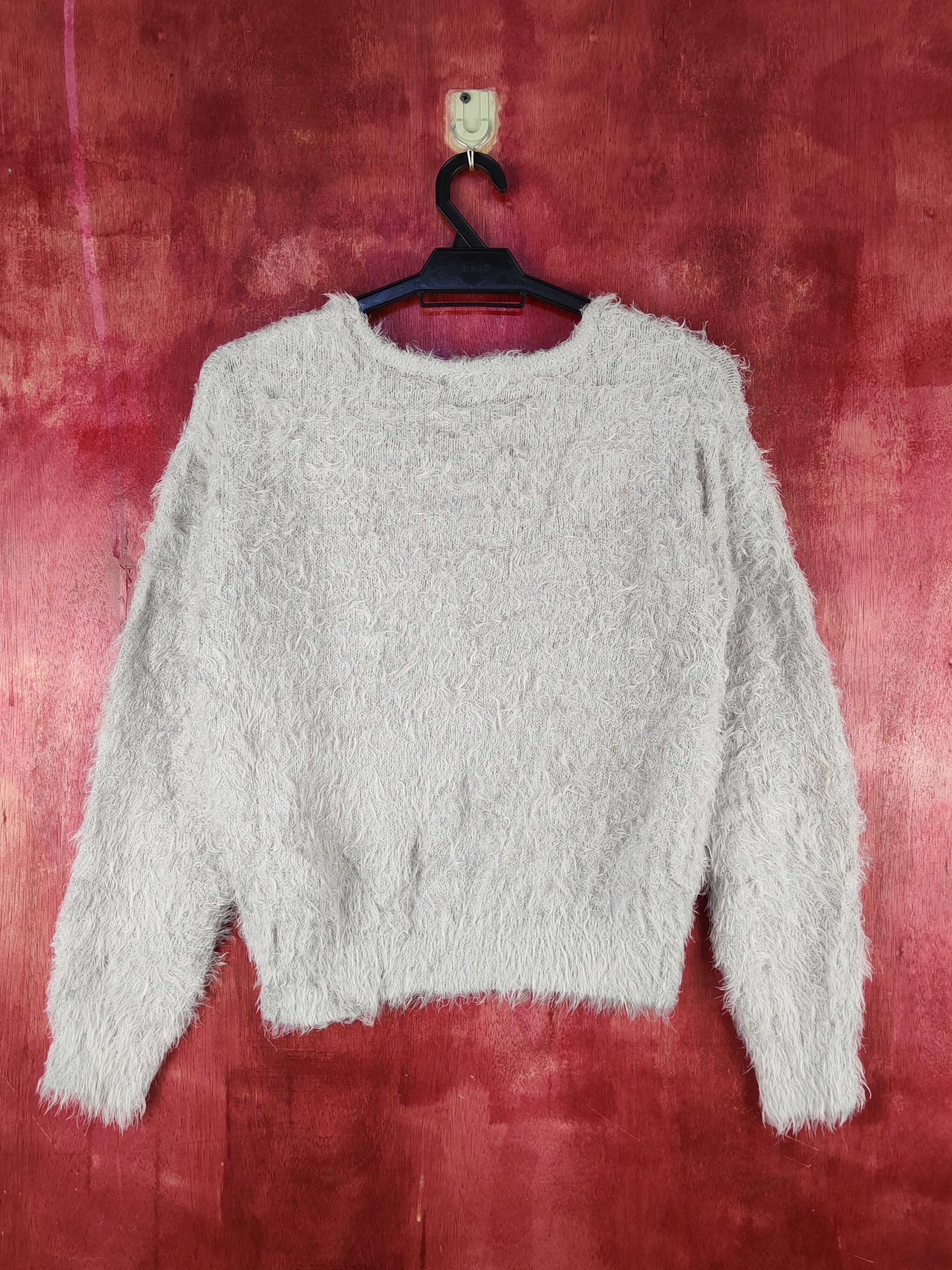 Homespun Knitwear Mouvior Femme Gray Shag Shaggy Fur Mohair Knitwear #S1993 Size M / US 6-8 / IT 42-44 - 7 Thumbnail