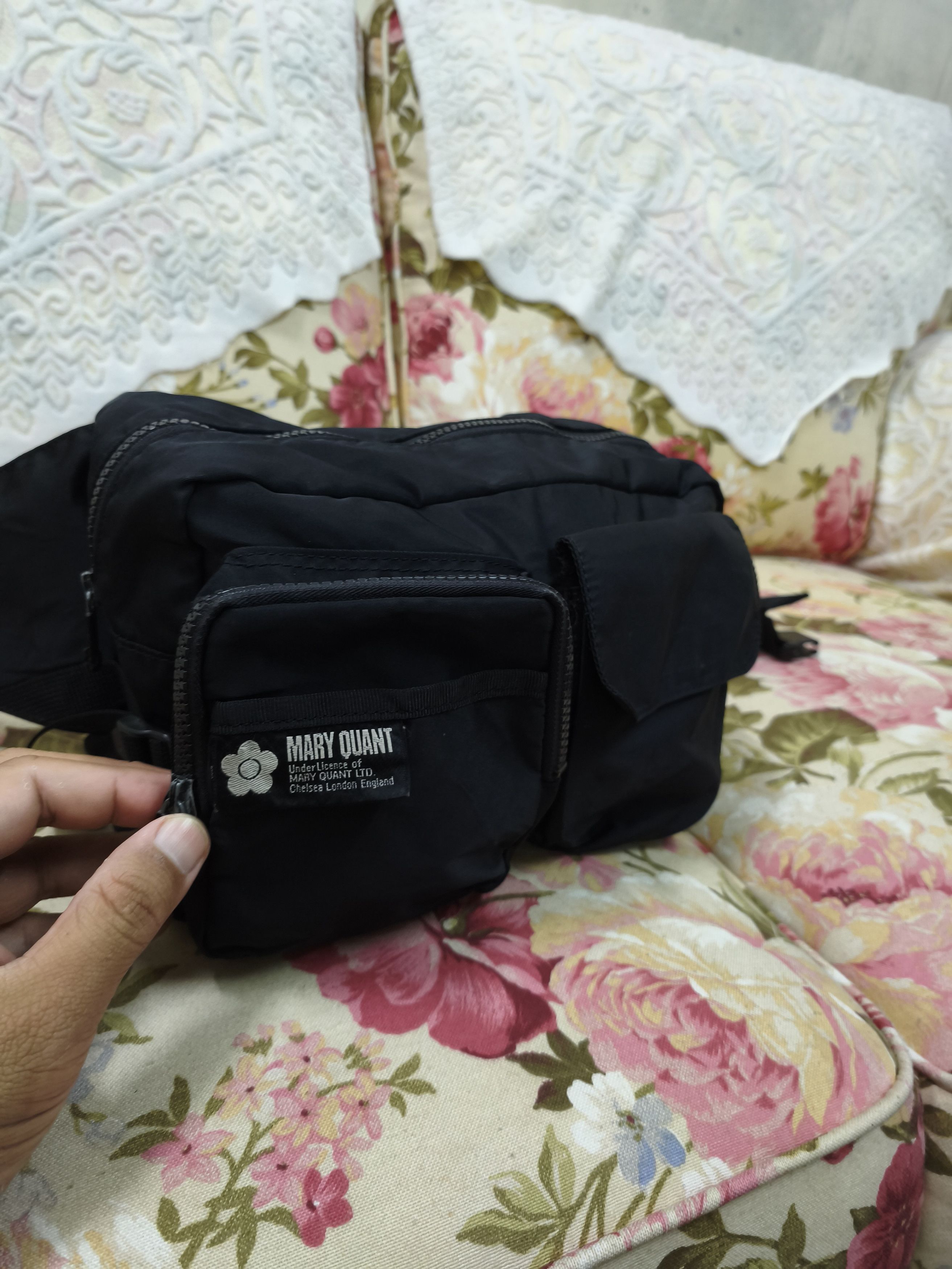 Japanese Brand Mary Quant London Black Waist multi pocket bag Size ONE SIZE - 2 Thumbnail