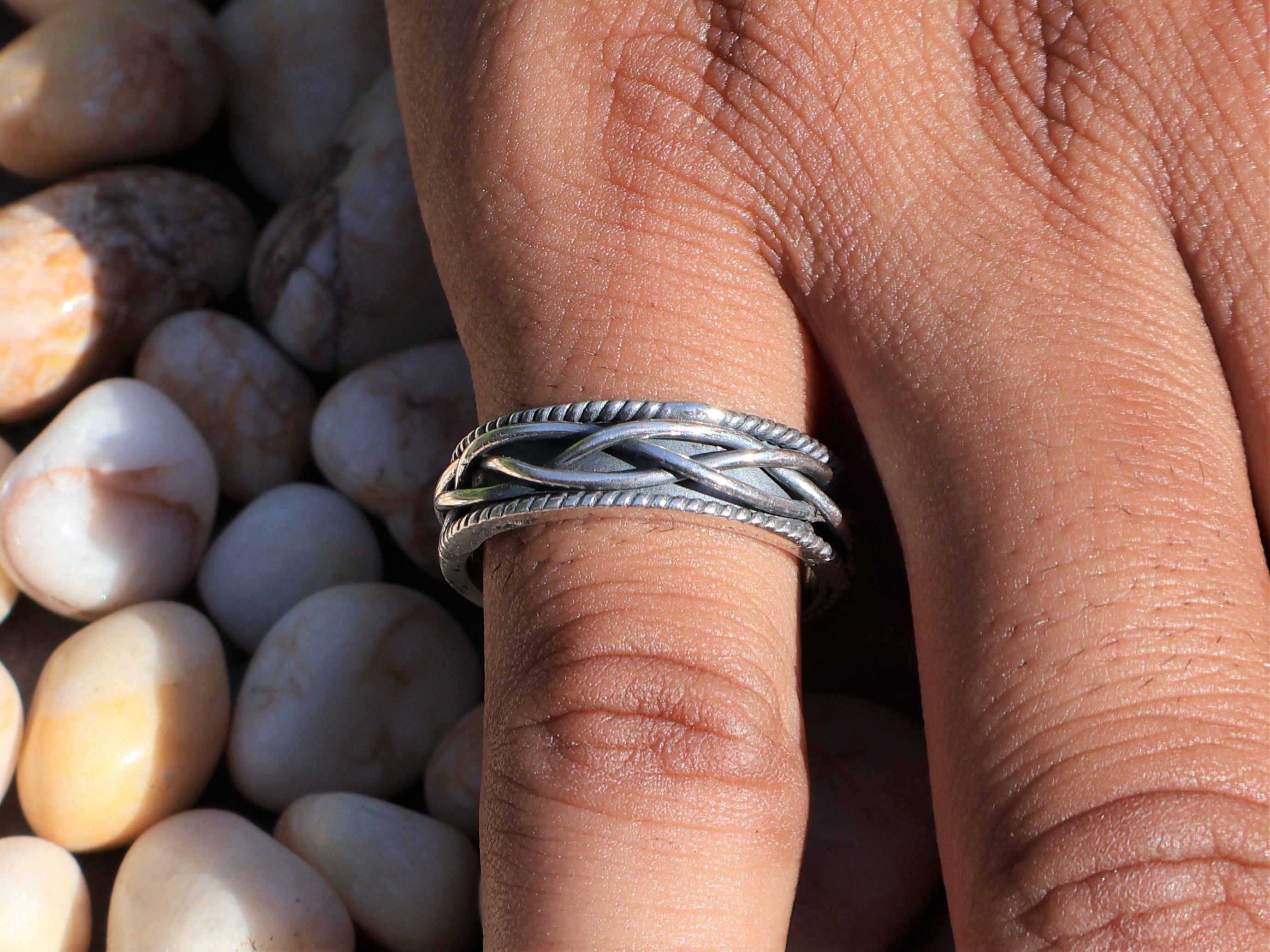 Handmade Silver Band Ring, 925 Sterling Silver Ring, Handmade Band, Size ONE SIZE - 6 Thumbnail
