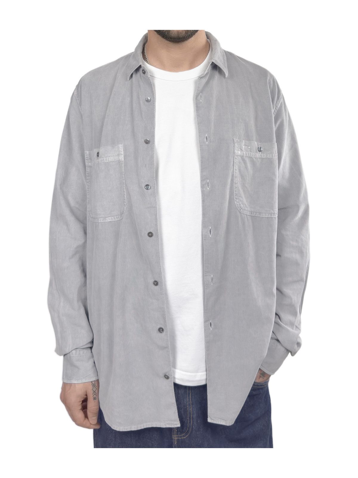 Aspesi Aspesi Model C Garment-Dyed Baby Cord Shirt Size US XL / EU 56 / 4 - 2 Thumbnail