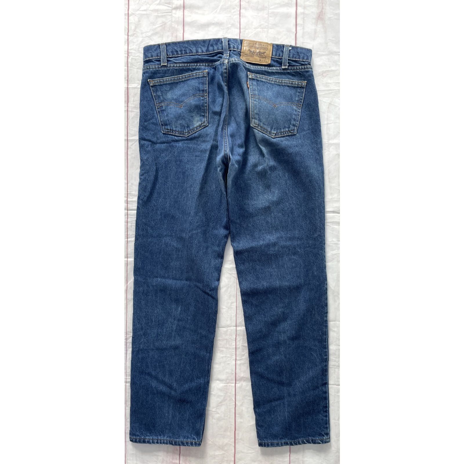 Levi's VINTAGE Levi's 505 Orange Tab Denim Blue Jeans 36x31 Men USA Distressed Size US 36 / EU 52 - 2 Thumbnail