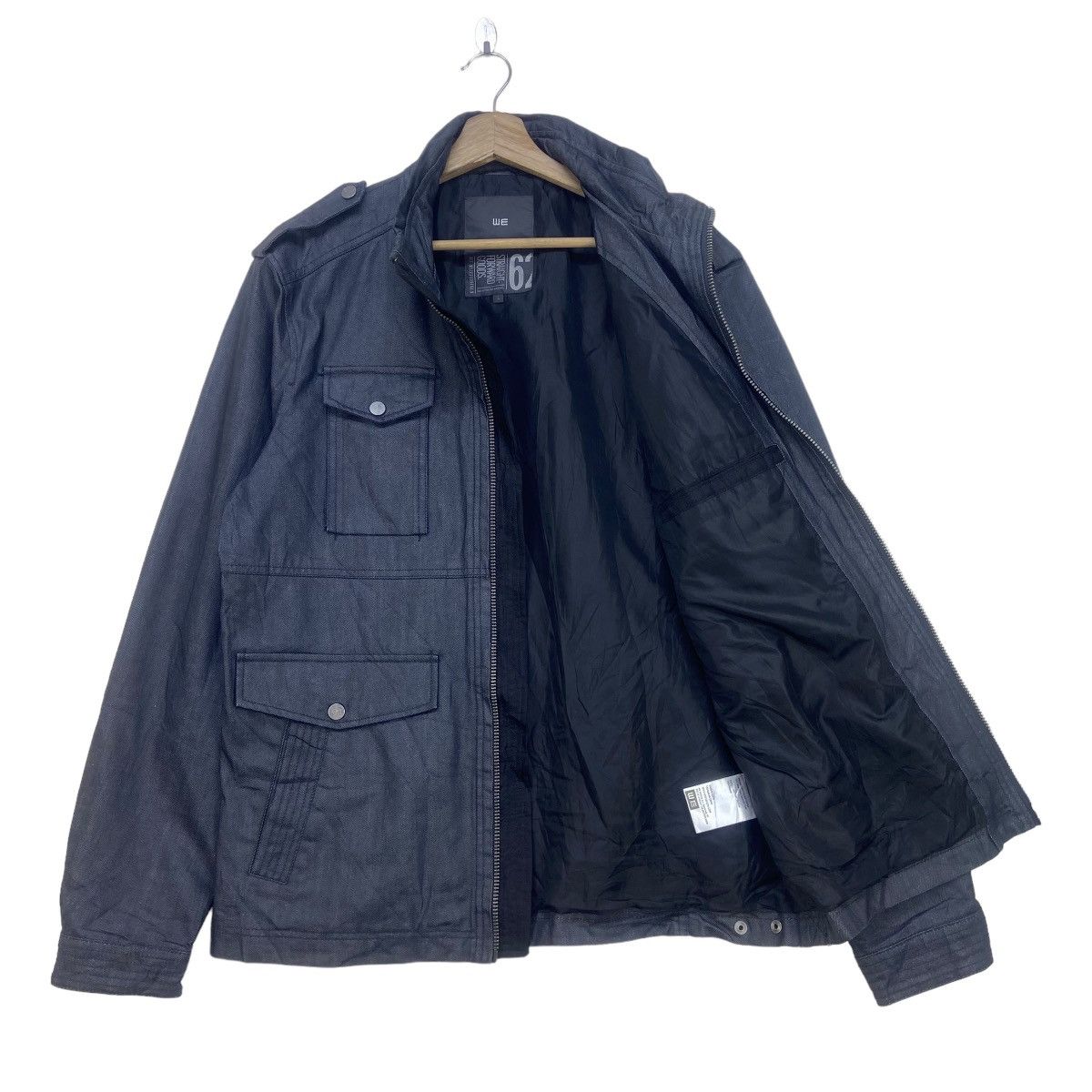 Japanese Brand × WE Fashion We Fashion Biker Soft Denim Holmes Jacket Size US M / EU 48-50 / 2 - 2 Thumbnail