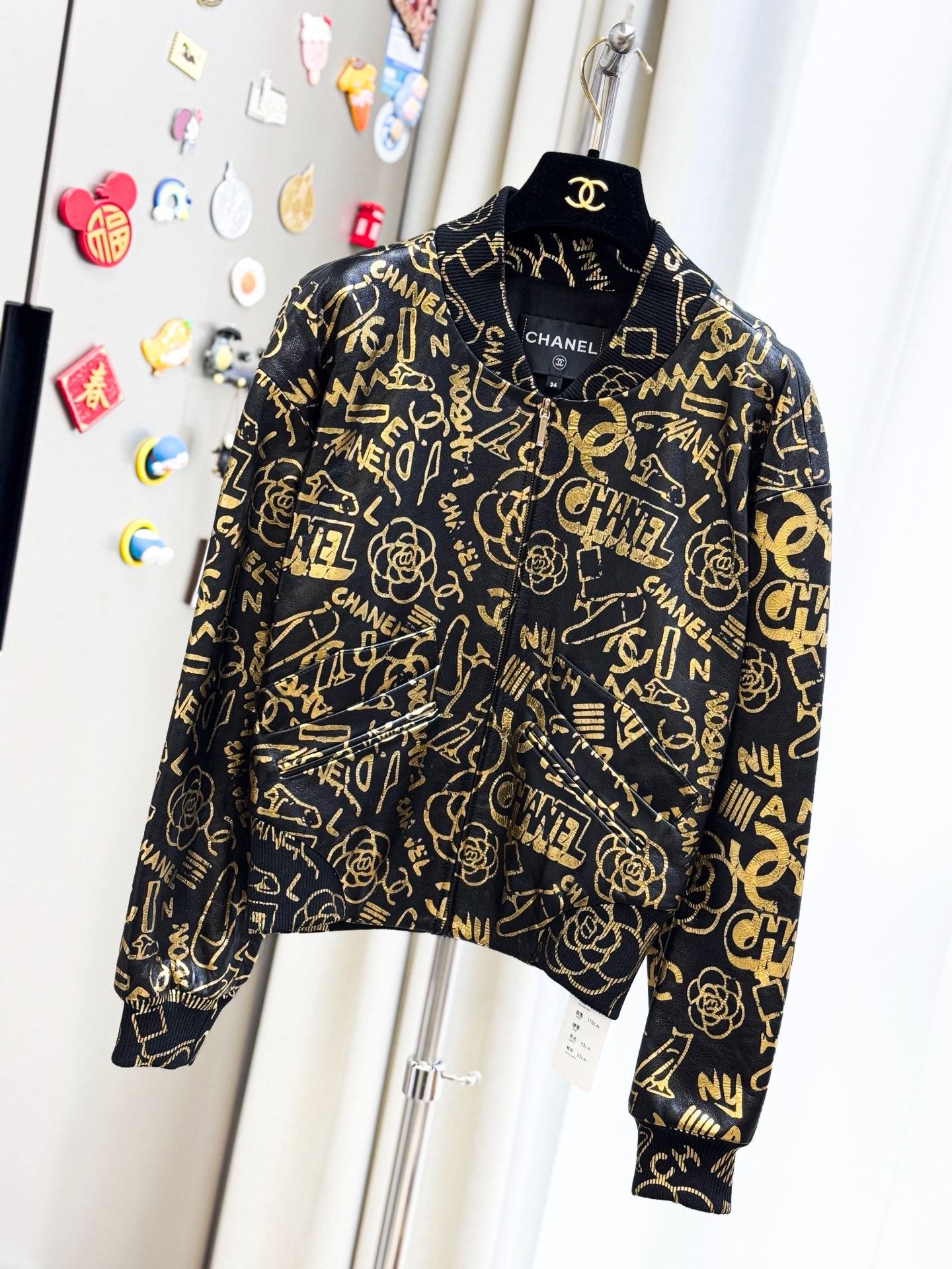 Chanel Chanel Egypt Series Black Leather Jacket Size US M / EU 48-50 / 2 - 1 Thumbnail