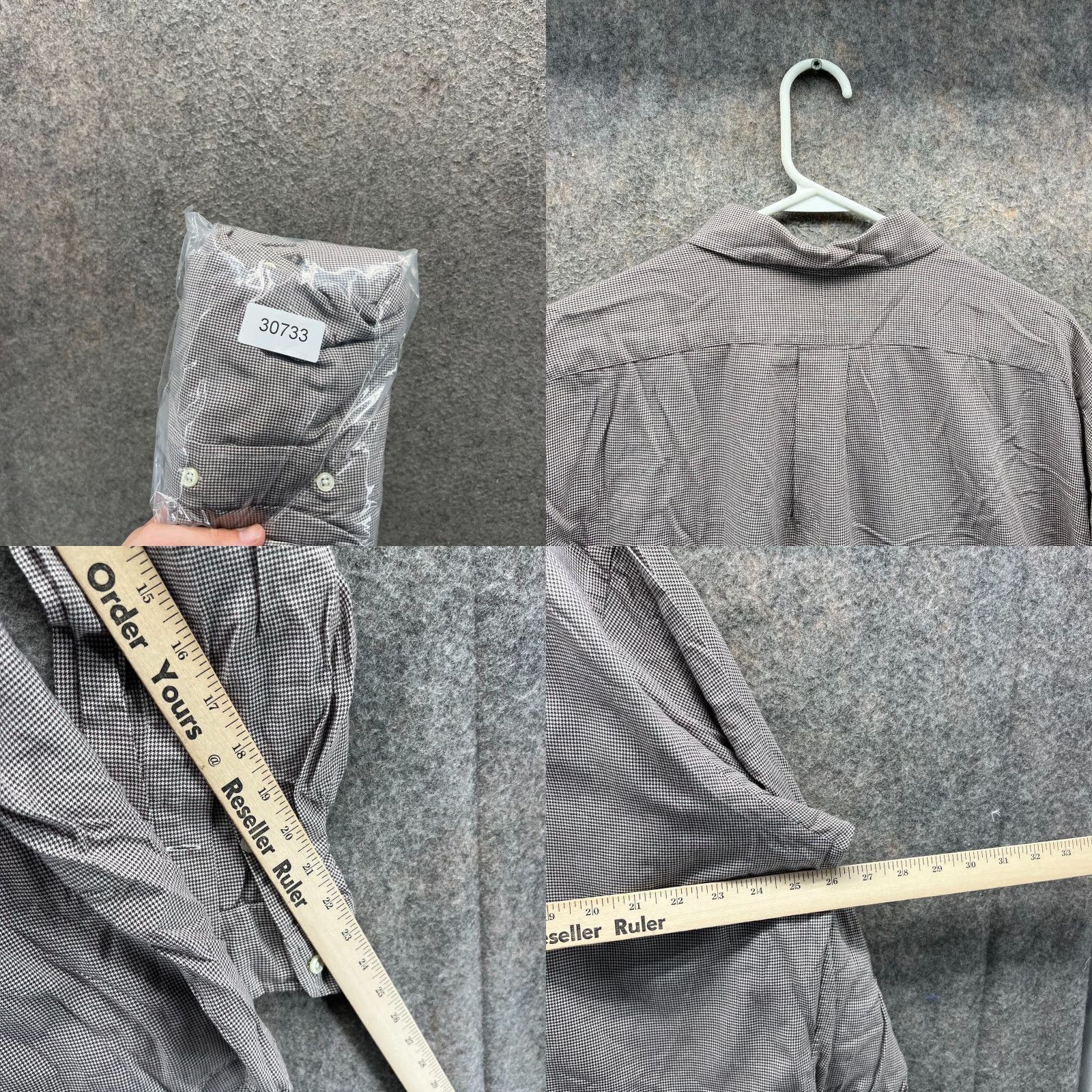 Polo Ralph Lauren VINTAGE Polo Ralph Lauren Shirt Mens XL Brown Button-Down Houndstooth Oxford Size US XL / EU 56 / 4 - 8 Thumbnail