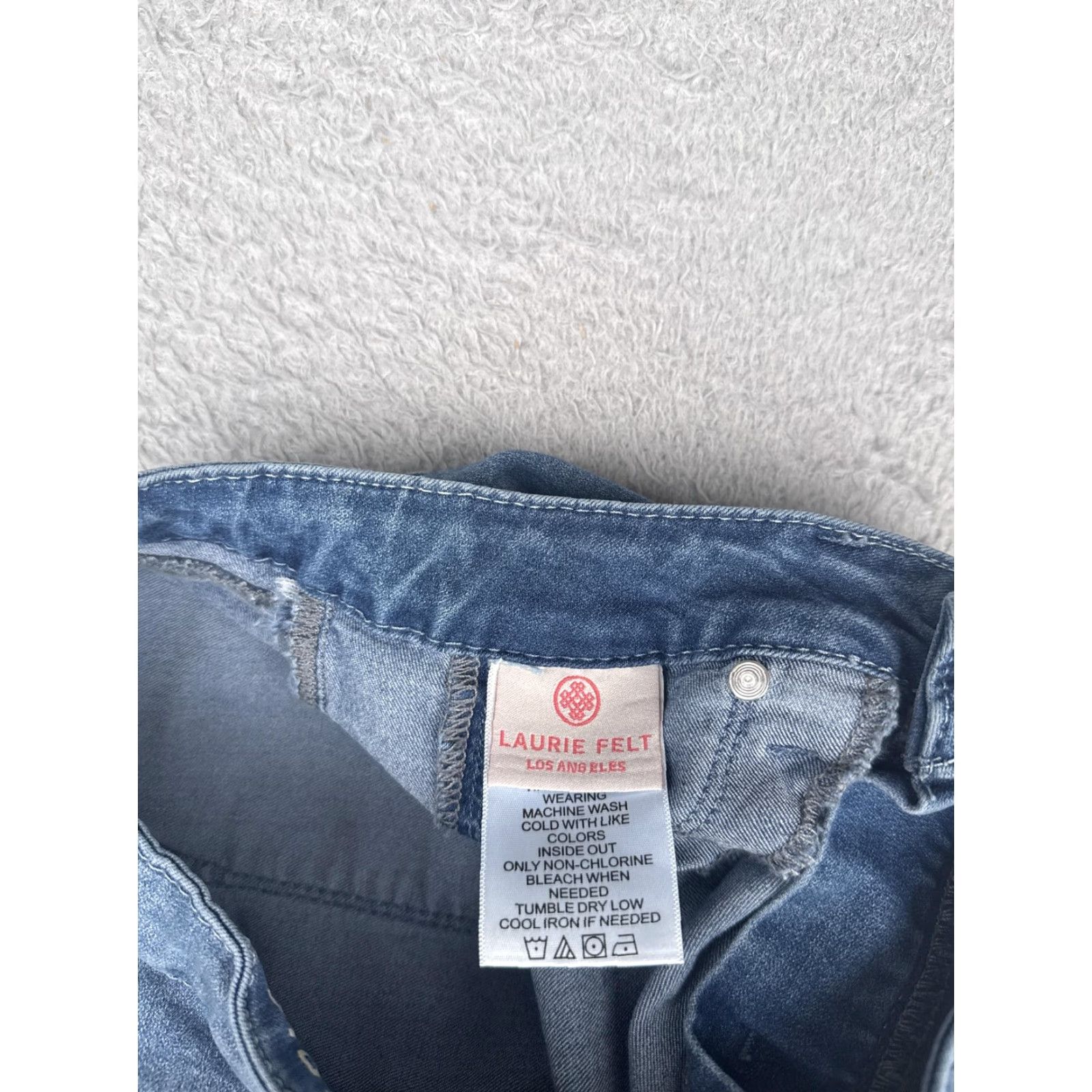 Vintage Laurie Felt Jeans Womens XS Blue Denim Silky Capri Vital Stretch Technology Size 26" / US 2 / IT 38 - 6 Thumbnail