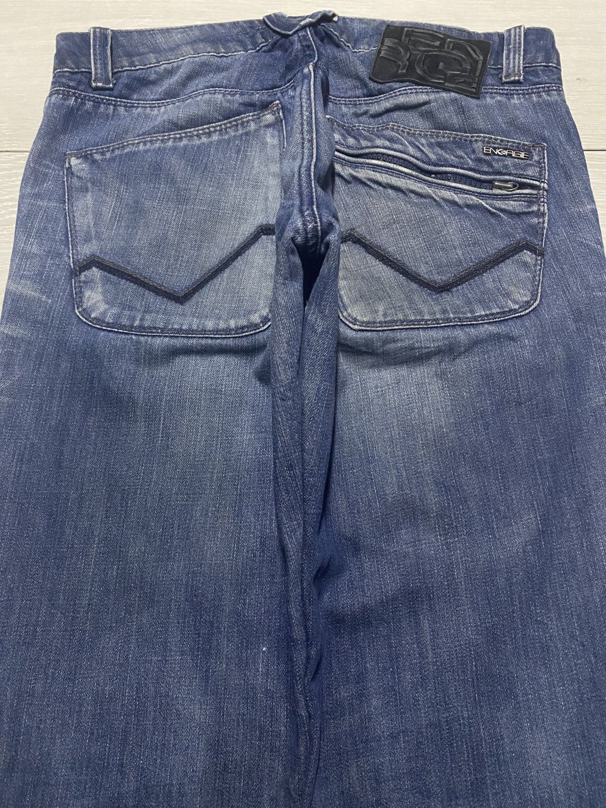 Energie Vintage Style Clash Energy Faded Wash Distressed Jeans Size US 31 - 4 Thumbnail