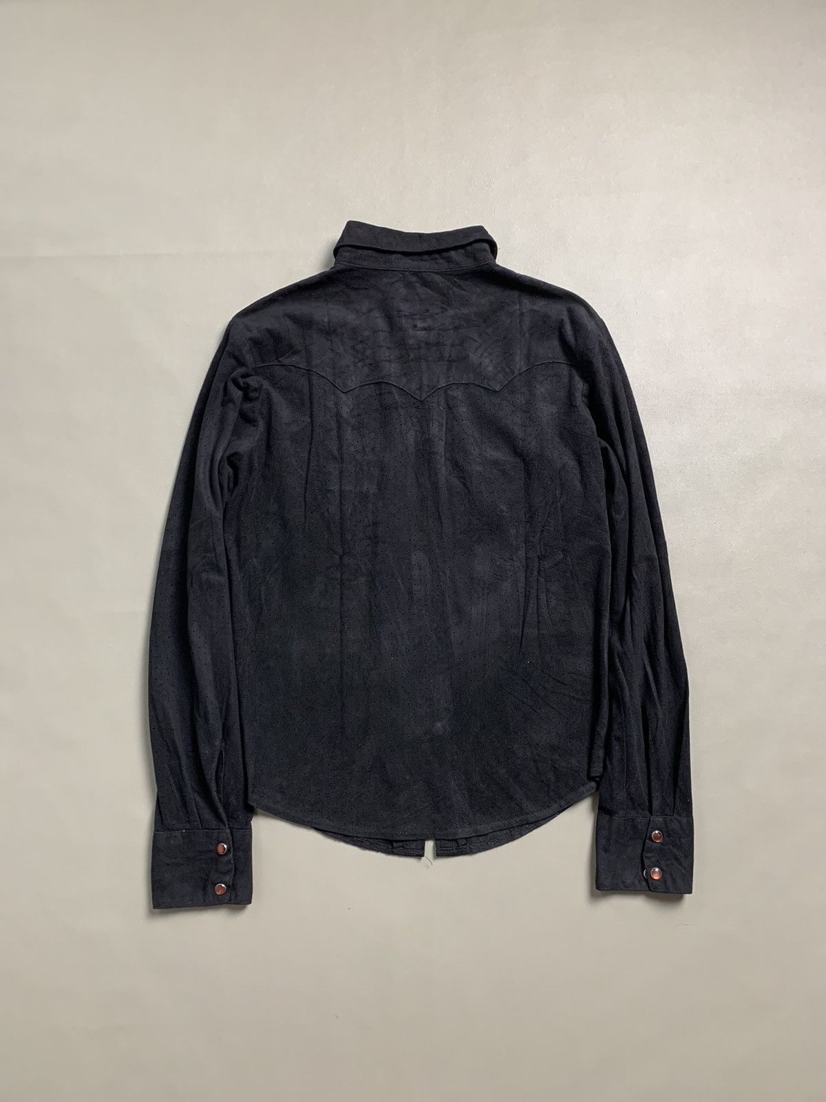 Issey Miyake × Japanese Brand × Yohji Yamamoto AAOW Western Velvet Zip Shirt Size US M / EU 48-50 / 2 - 4 Thumbnail