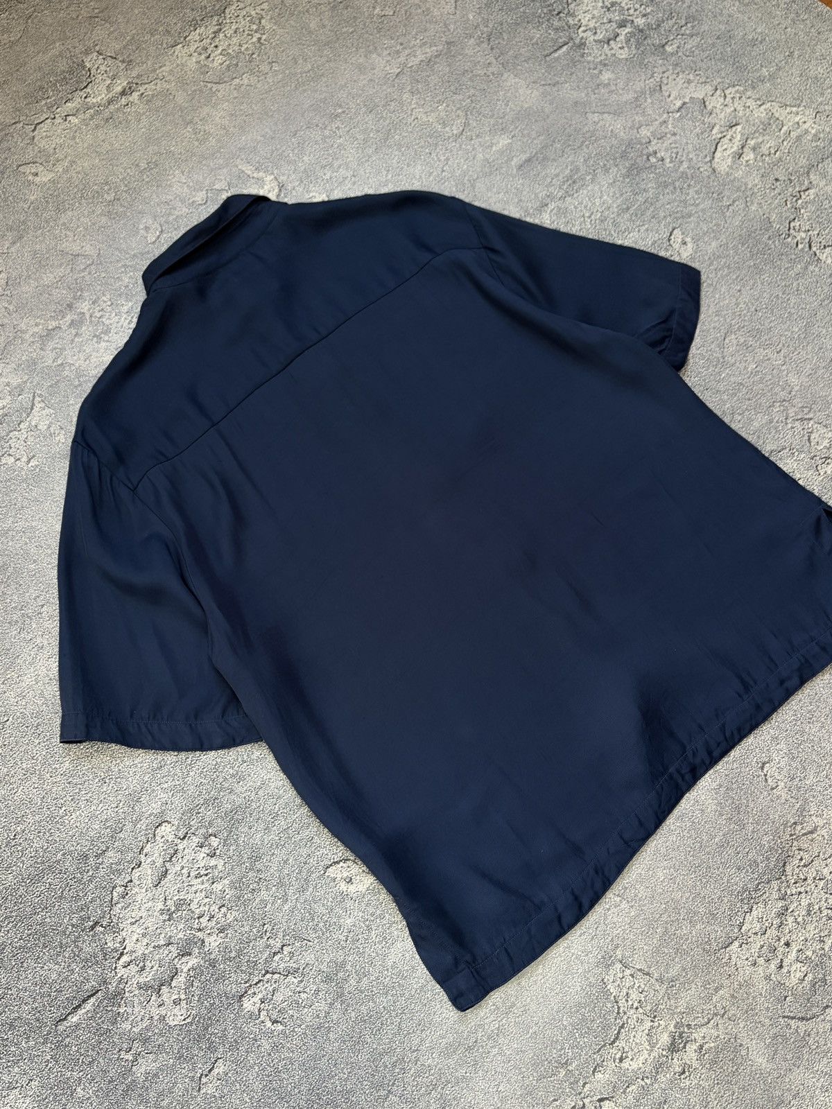 Sandro Sandro Paris Navy Blue Viscose Short Sleeve Shirt XL Size US M / EU 48-50 / 2 - 14 Thumbnail