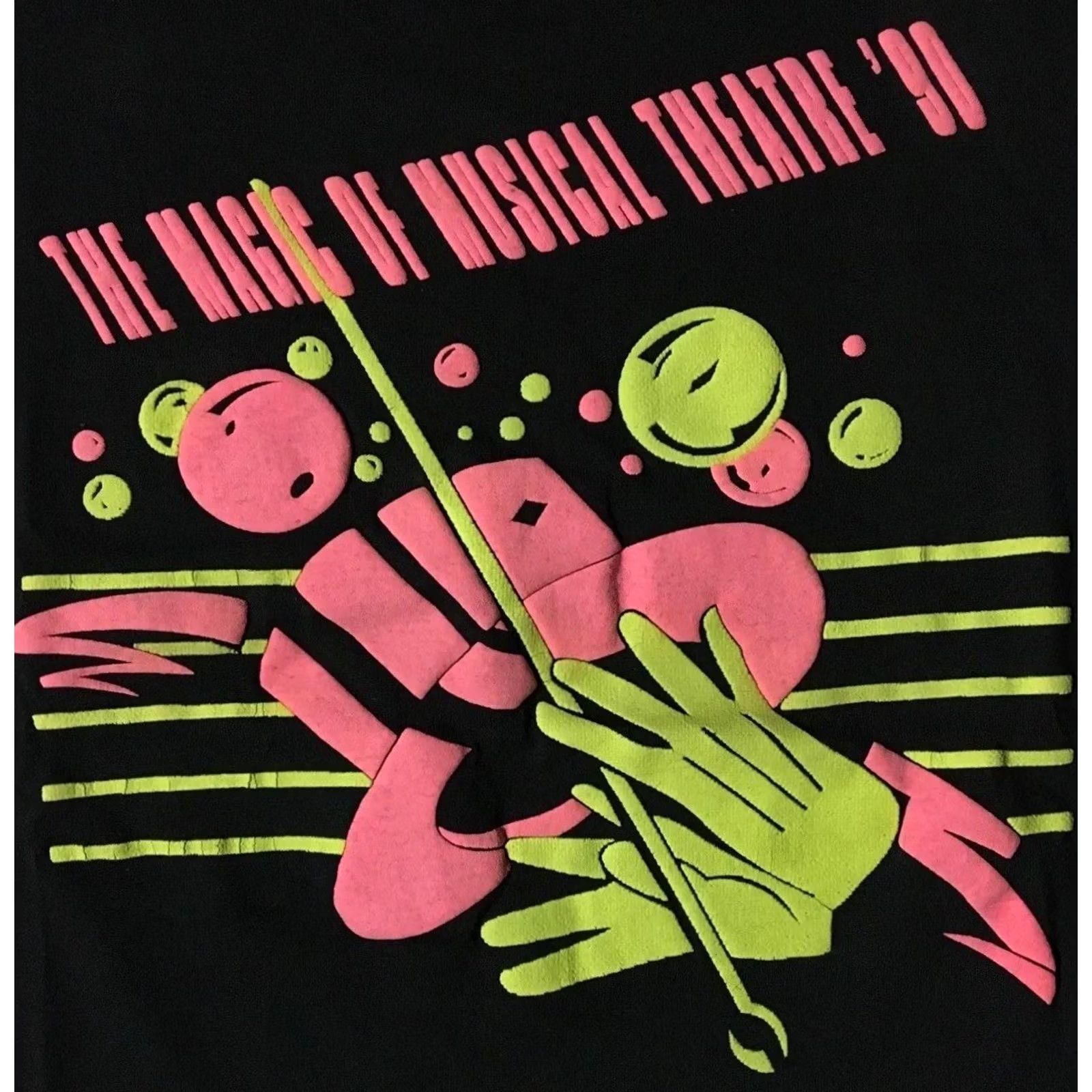 DANCER VINTAGE 90s Magic Of Musical Theater Shirt L Abstract Art Dance Ballet Grunge 80s Shirt Mens Black Short Sleeve T-Shirt Single Stitch USA Size US L / EU 52-54 / 3 - 3 Thumbnail