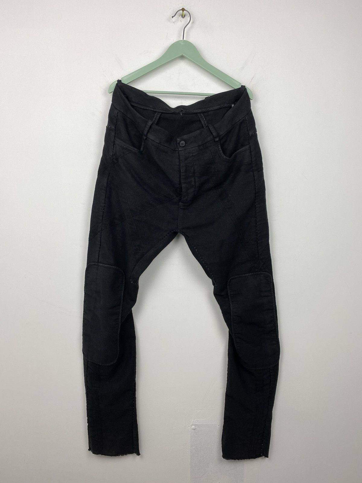 image of Avant Garde Masnada Black Waxed Pants Size 36 Like Boris Bidjan Saberi, Men's