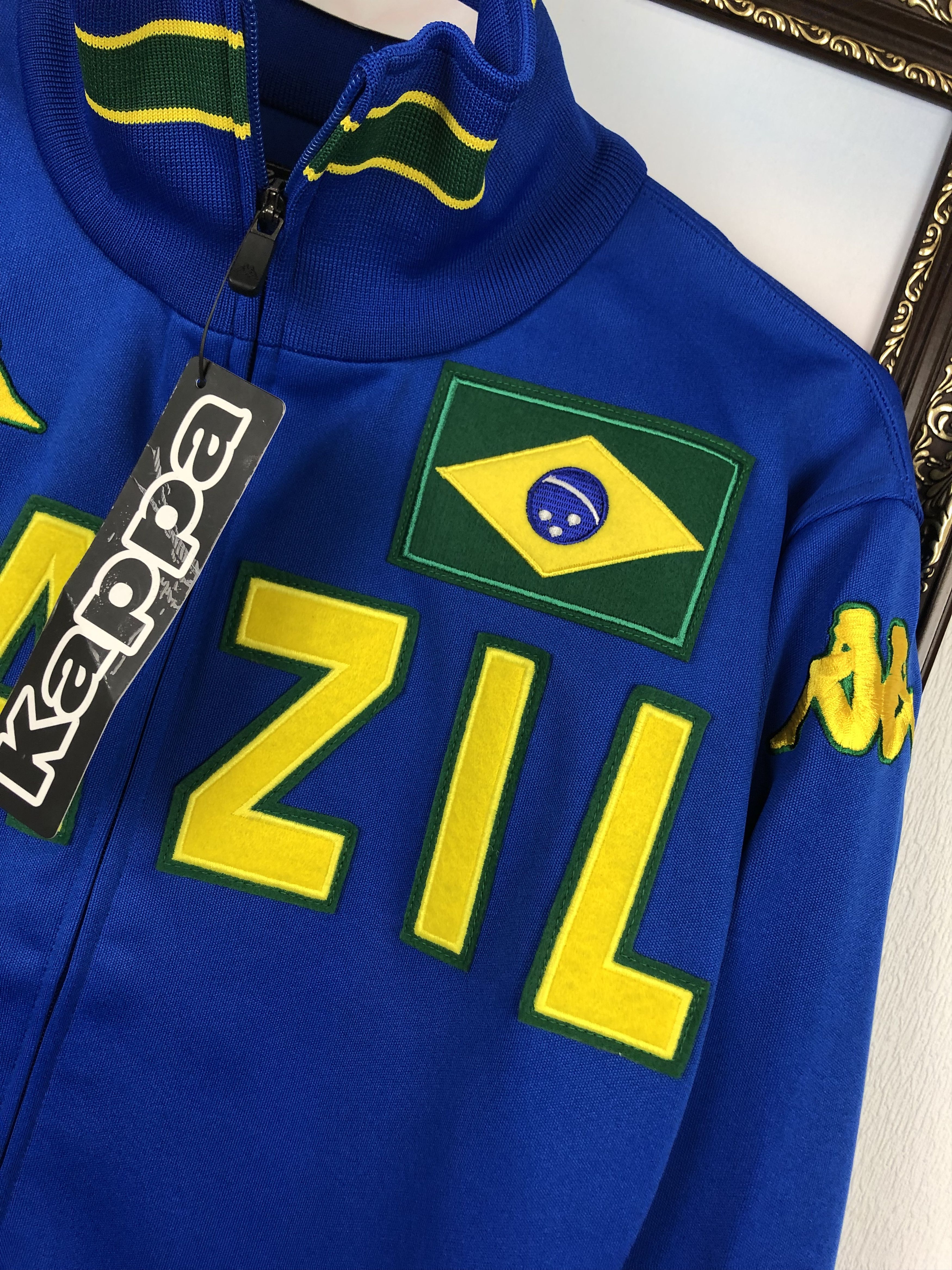 Kappa Kappa Brazil Football Jacket Soccer Track Top Mens New Size US S / EU 44-46 / 1 - 3 Thumbnail