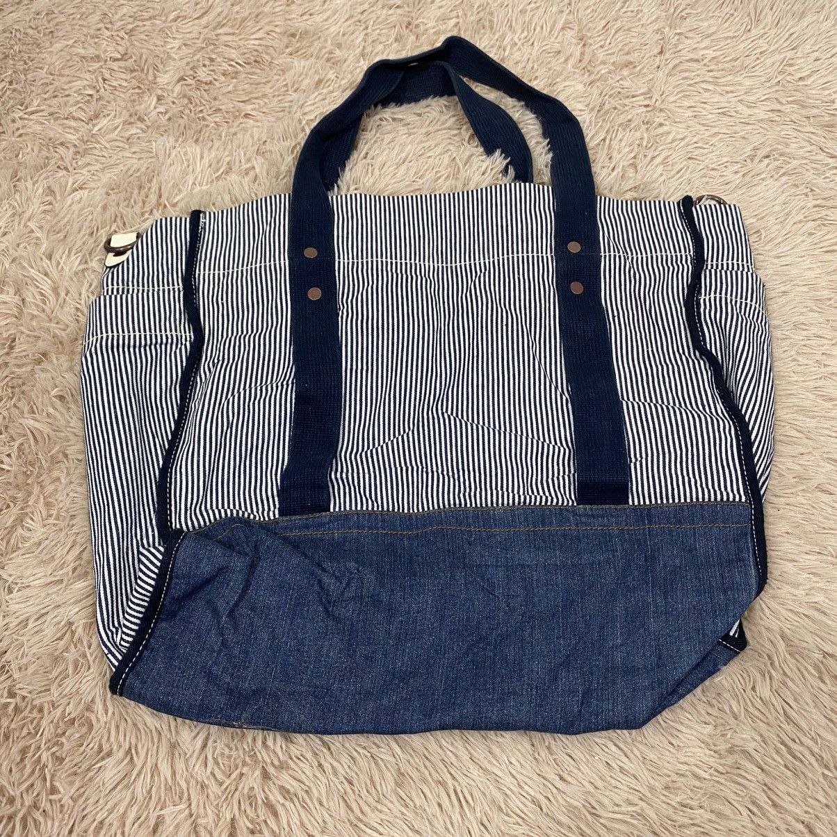 Japanese Brand 📌Vintage Striped Design Chore Bag Gap Hickory Issey Miyake Size ONE SIZE - 12 Thumbnail