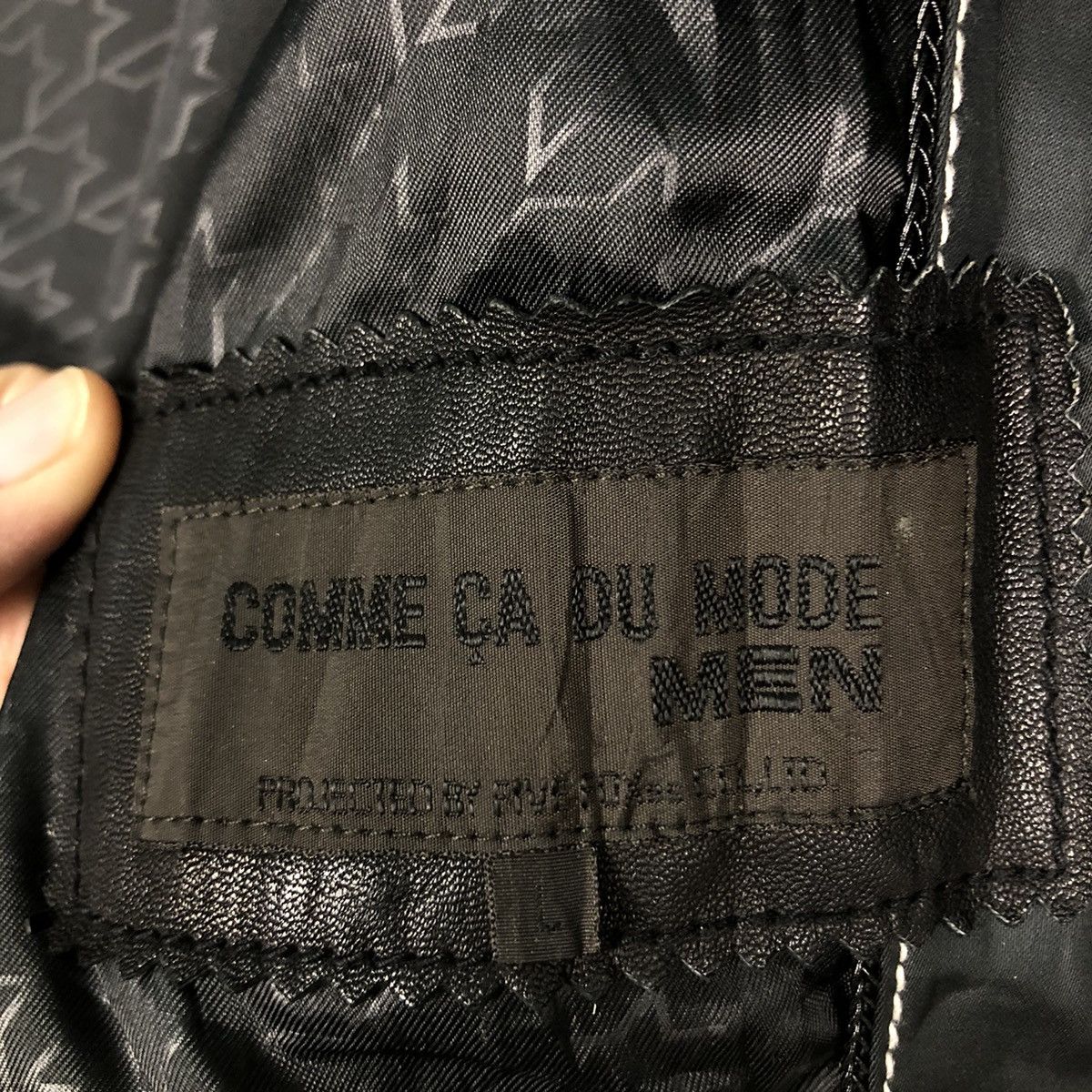 Japanese Brand 📌Cropped Biker Leather Jacket Comme Ca Du Mode Men Size US S / EU 44-46 / 1 - 19 Thumbnail