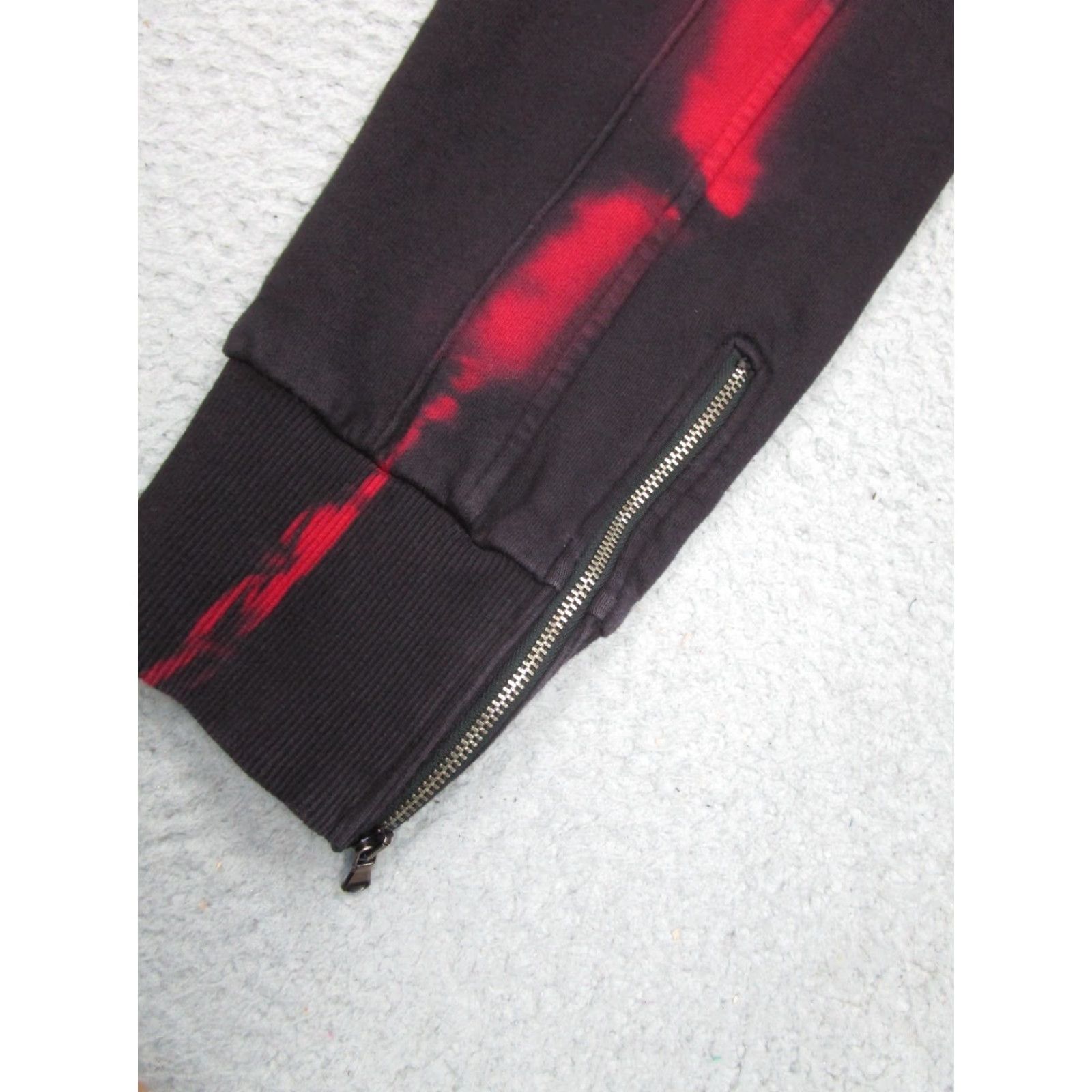 Vintage Mauna-kea Sweatpants Mens Medium Black Red Terry Jogger Pants Adult M Zip Ankles Size US 31 - 2 Thumbnail