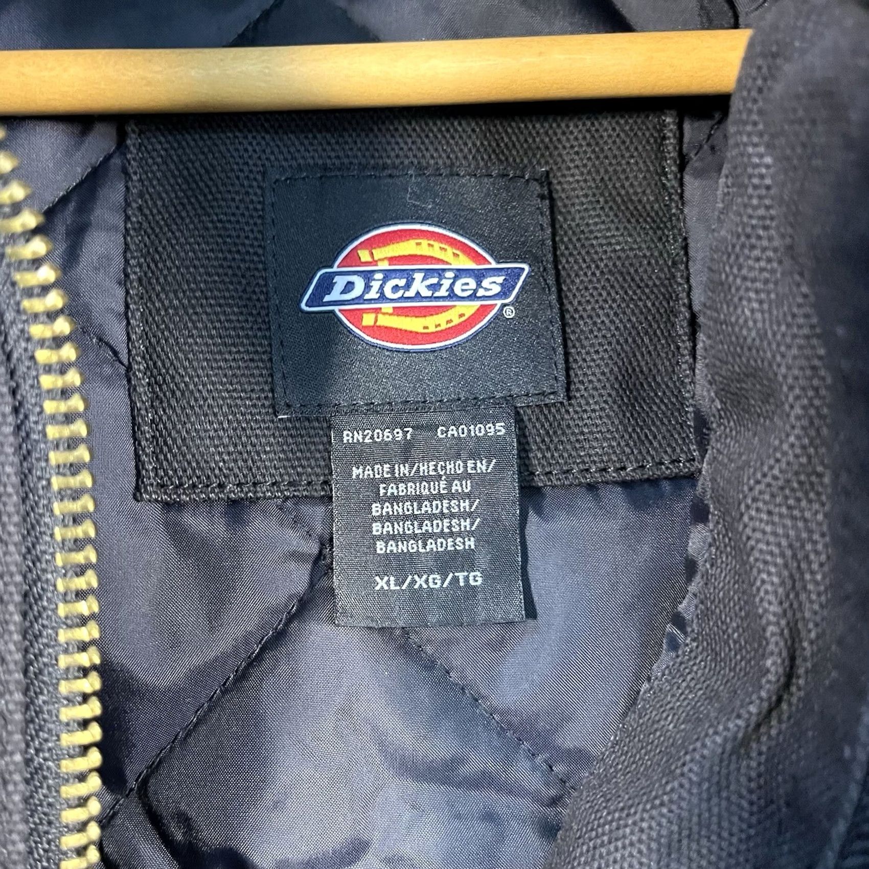 Dickies Dickies Jacket Mens XL Black Canvas Hooded Full Zip Bomber Workwear Streetwear Grunge Retro Hip Hop Detroit Vtg Size US XL / EU 56 / 4 - 3 Thumbnail