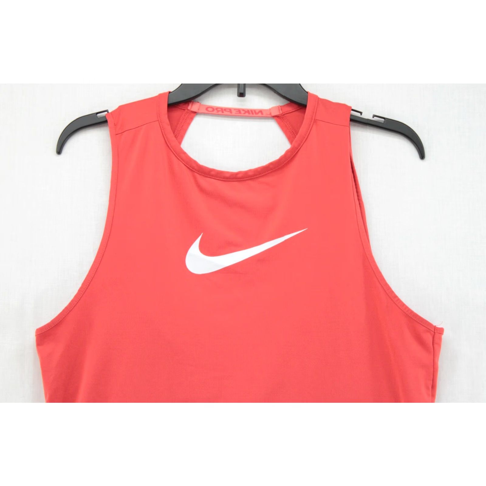 Nike Nike Pro Essential Swoosh Tank Top Women Medium Orange Open Back Athleisure Sleeveless Racerback Shirt Size M / US 6-8 / IT 42-44 - 4 Thumbnail