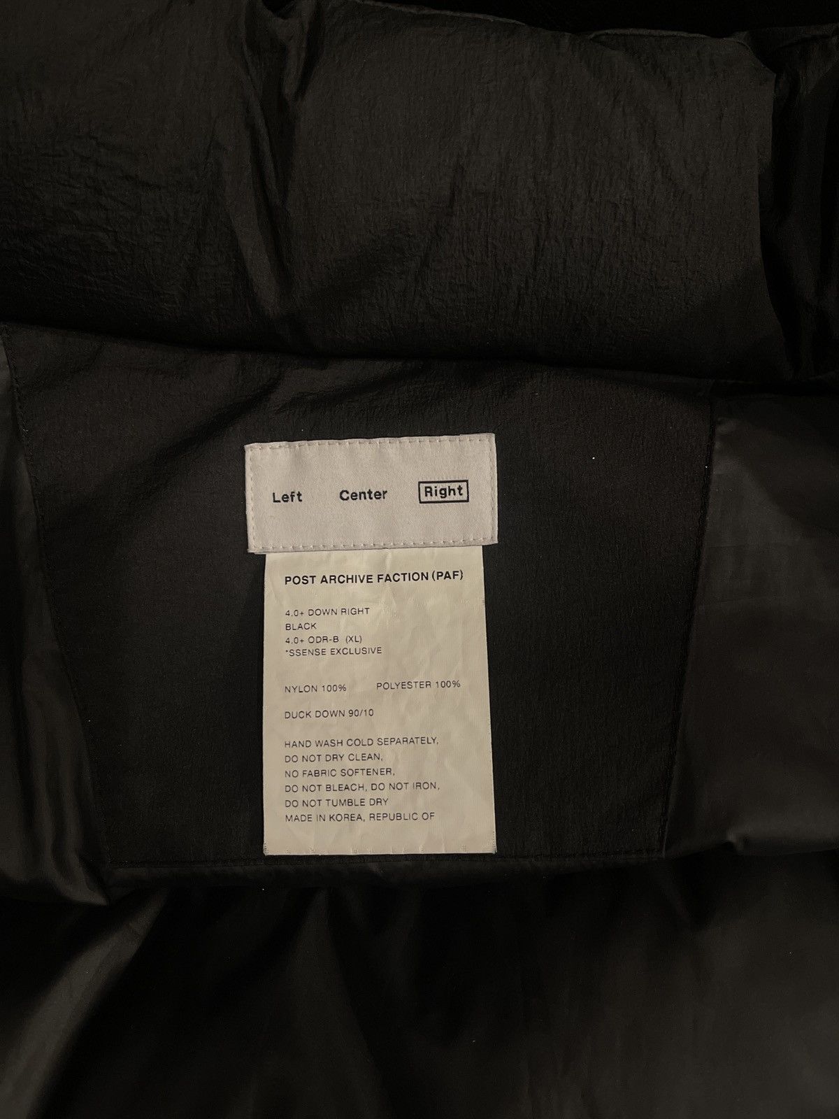 POST ARCHIVE FACTION (PAF) Post Archive Faction 4.0+ Right Down Jacket Size US XL / EU 56 / 4 - 6 Thumbnail