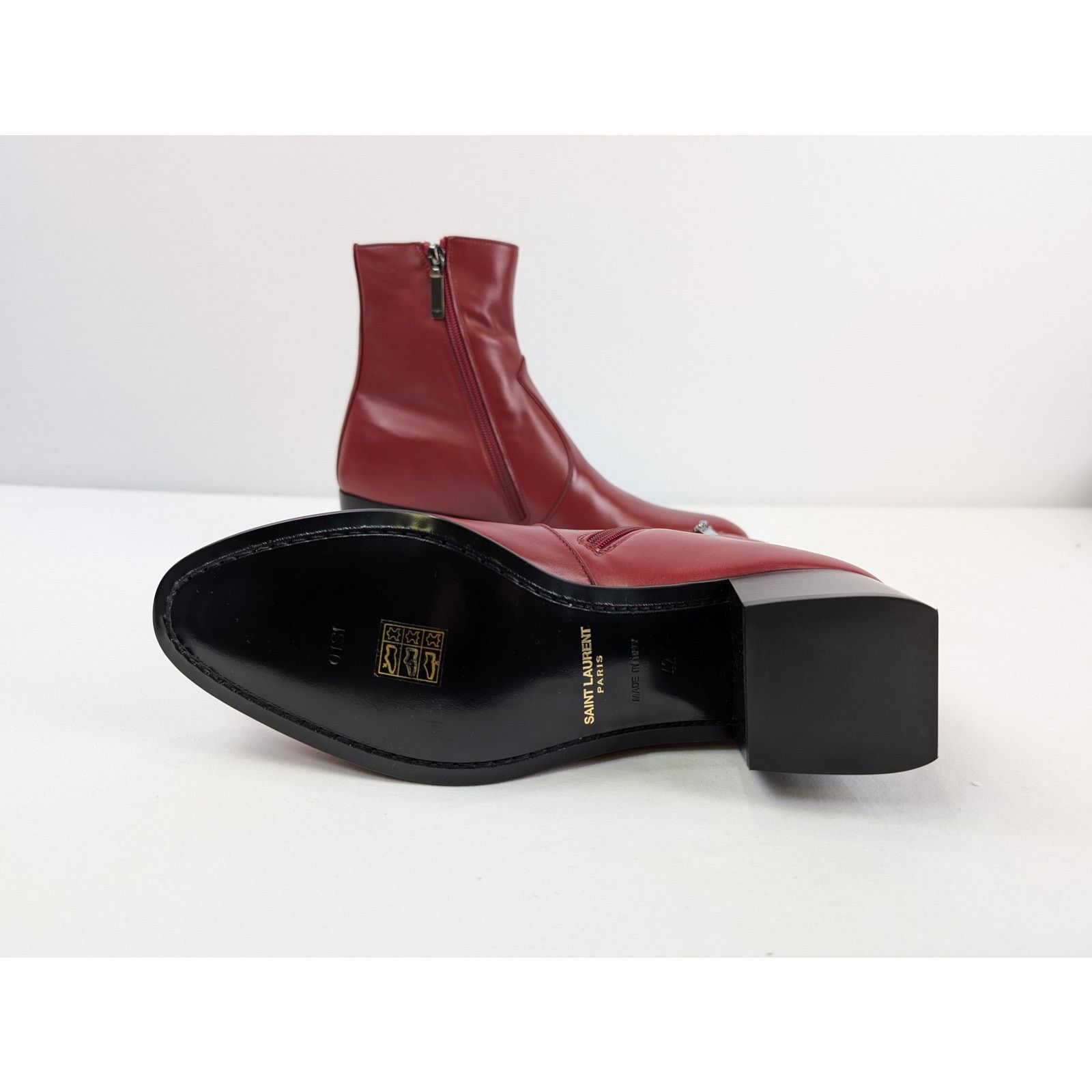 Saint Laurent Paris o1rshd1 James 60 Bootie Boots in Opyum Red Size US 9 / EU 42 - 16 Thumbnail
