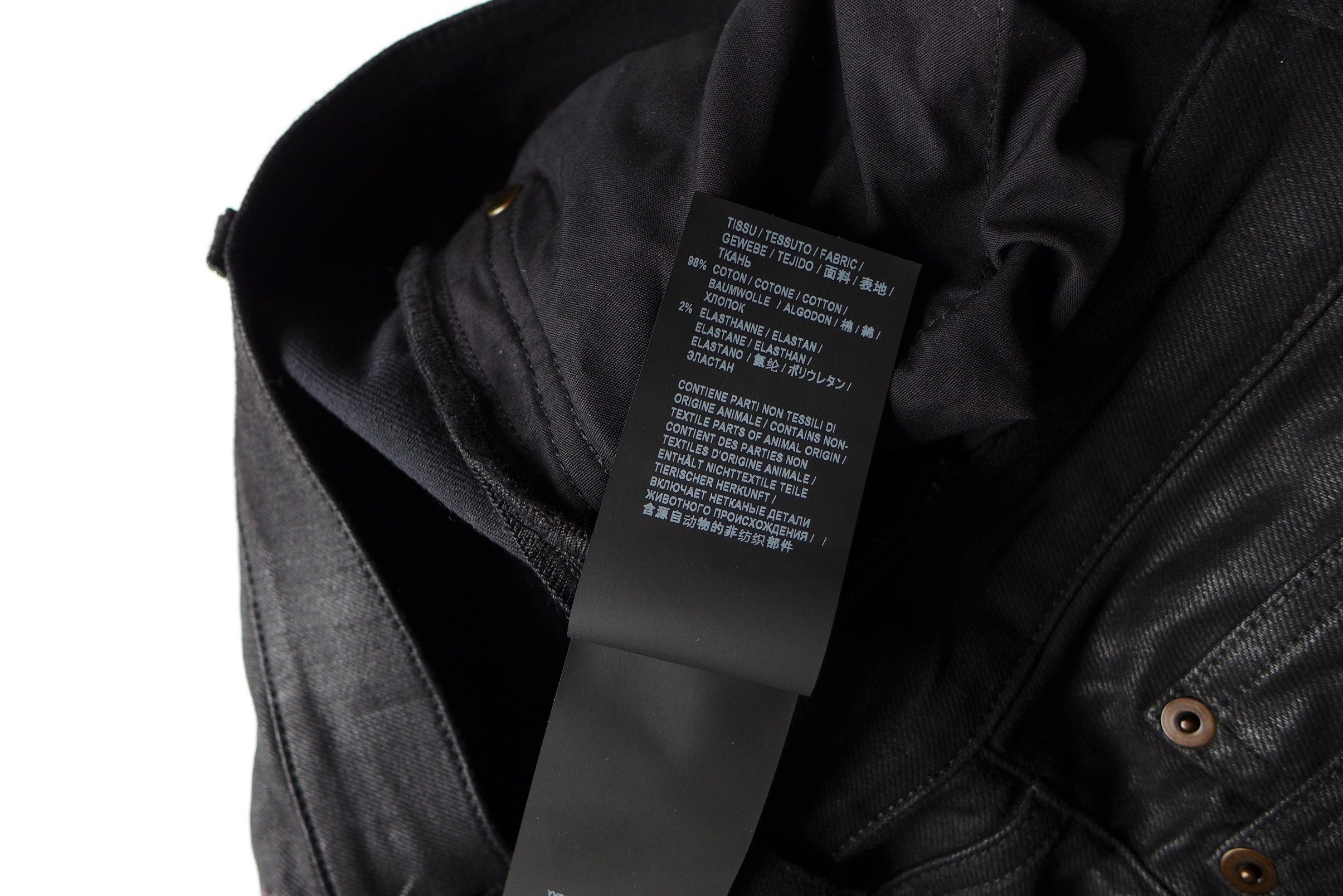 Saint Laurent Paris Saint Laurent D02 Jeans --- Coated Black Denim Size US 32 / EU 48 - 17 Thumbnail