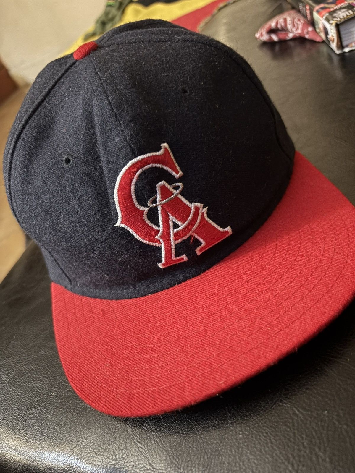New Era Vtg California Angels Hat New Era USA 100% Wool 5950 Pro Size ONE SIZE - 2 Thumbnail