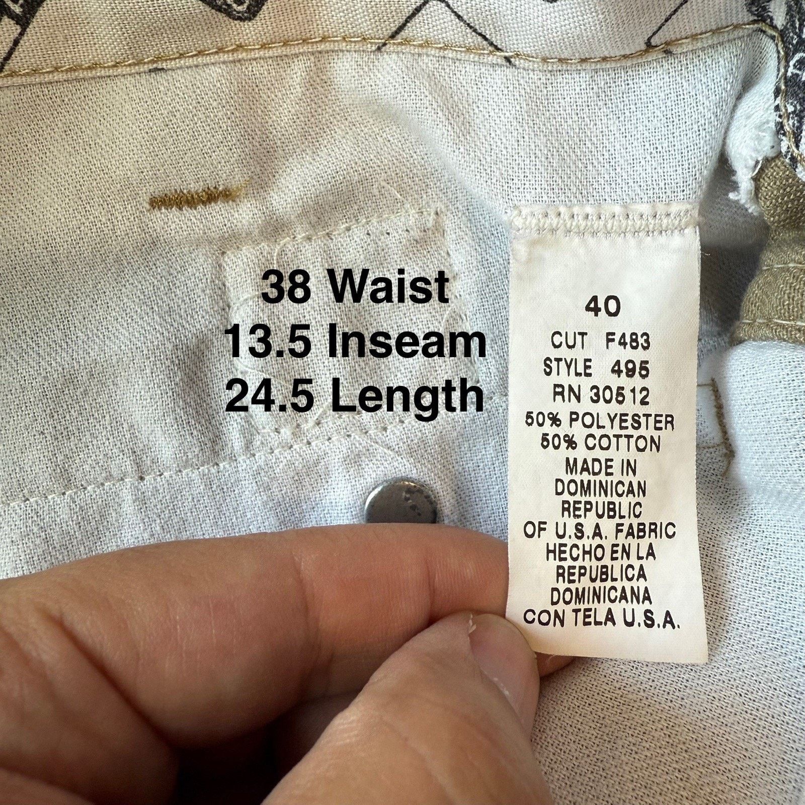 Ben Davis × Vintage Vintage Ben Davis Shorts 38 Khaki 90 Chino Workwear Size US 38 / EU 54 - 5 Thumbnail