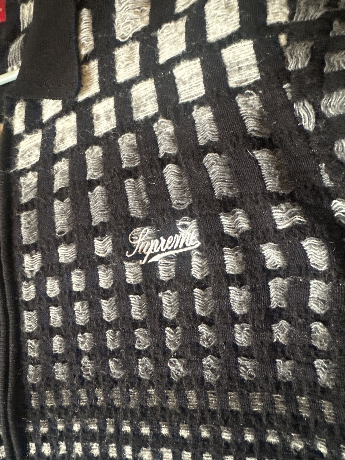 Supreme Supreme Gradient Grid Zip Up Polo Black Size L Size US L / EU 52-54 / 3 - 2 Thumbnail