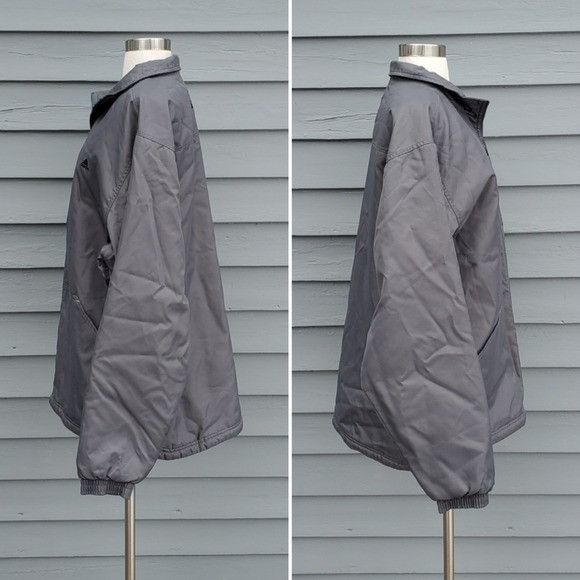 Adidas × Vintage Vintage 90s y2k Adidas Logo Gray Varsity Stripes Oversized Size US L / EU 52-54 / 3 - 4 Thumbnail