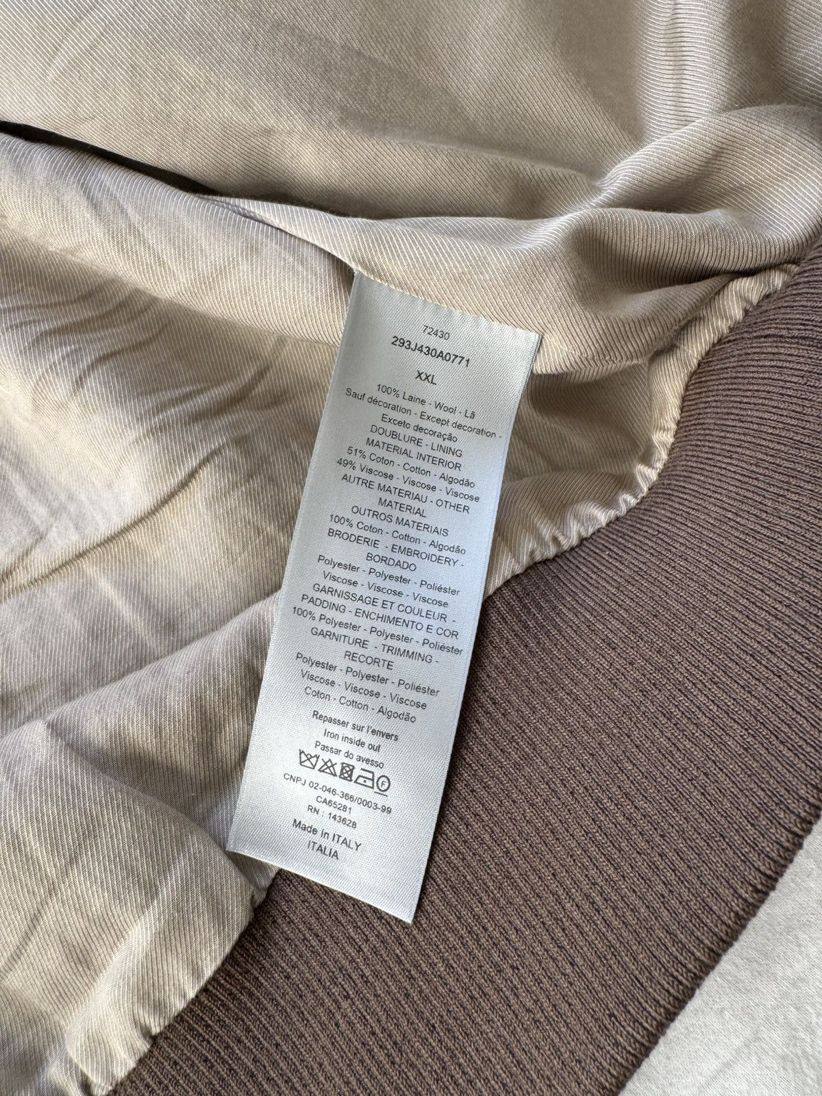 Dior Dior x Jack Kerouac Fall 22 Wool Patched Bomber Size US XXL / EU 58 / 5 - 16 Thumbnail