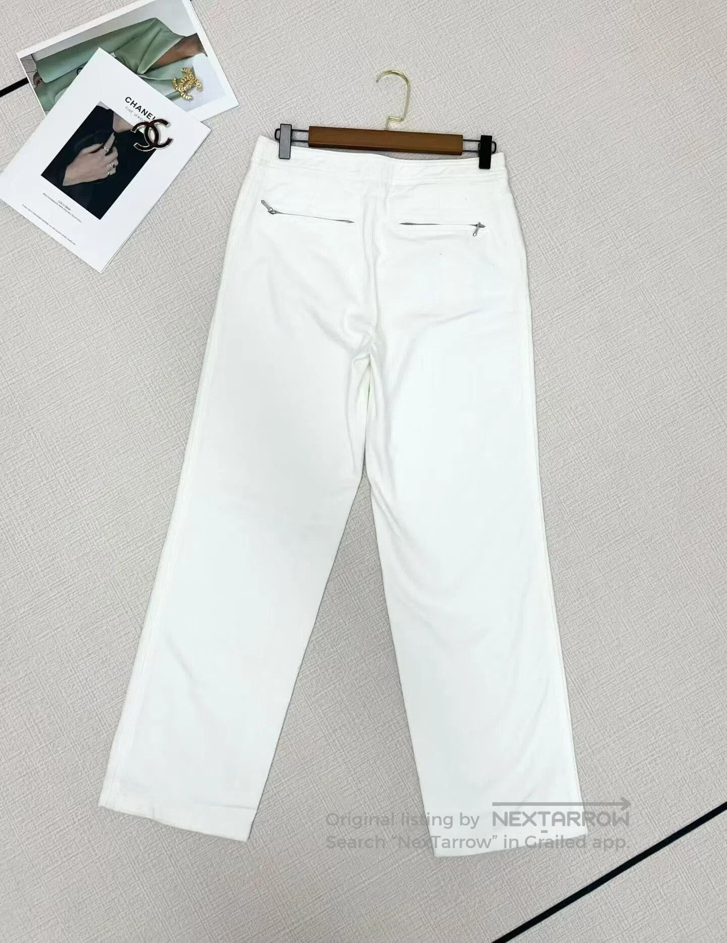 Chanel Chanel White Women's Pants Size 38. Size 37" - 4 Thumbnail