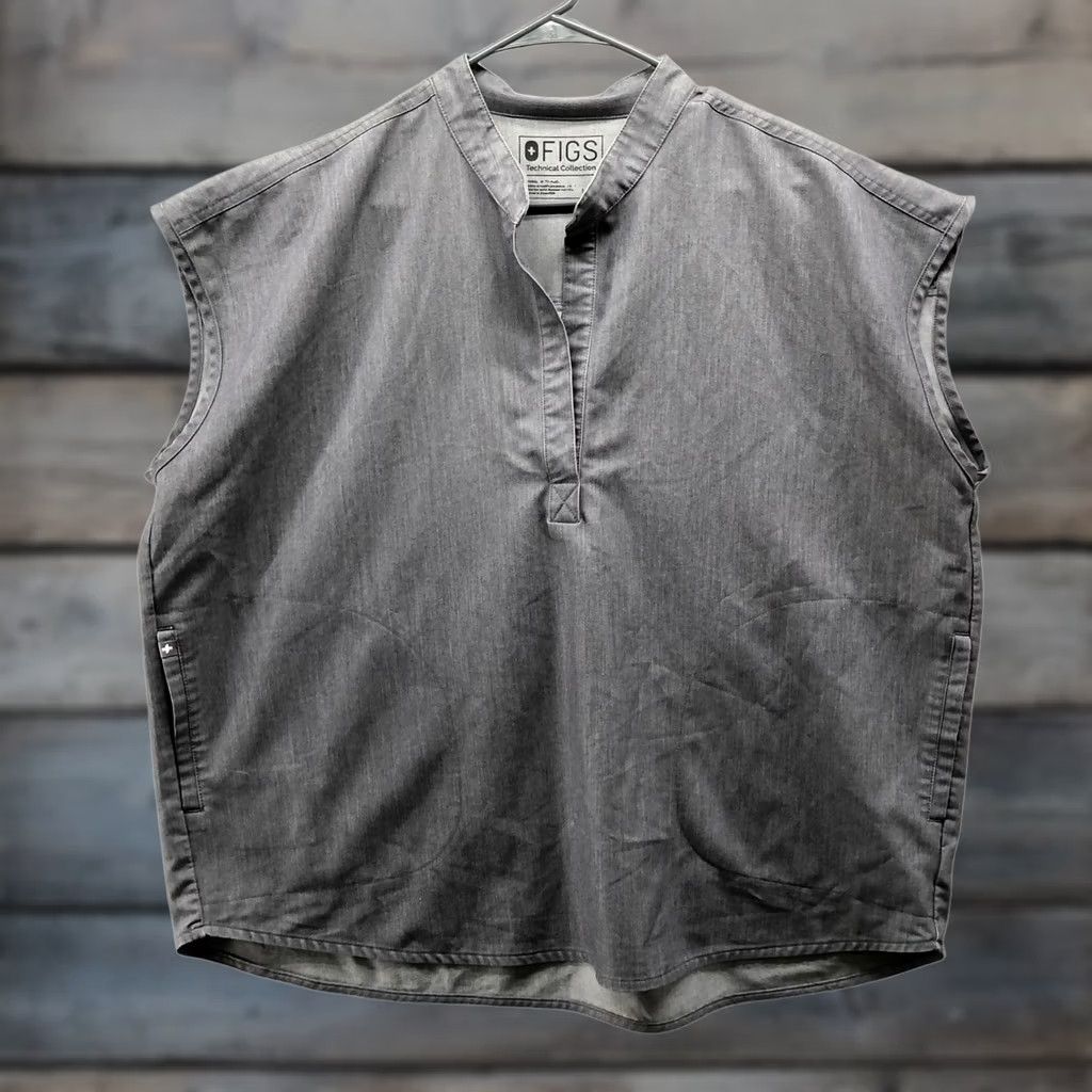 Vintage FIGS Rafaela Oversized Scrub Top Womens 2XL Gray Graphite Dolman Sleeveless Shirt Size XXL / US 16-18 / IT 52-54 - 1 Thumbnail
