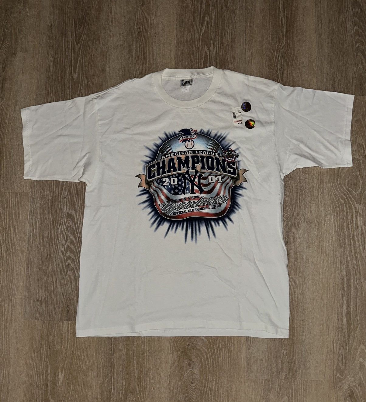 Lee × MLB × Vintage Vintage New York Yankees 2001 AL Champions T-Shirt Size US XL / EU 56 / 4 - 1 Thumbnail
