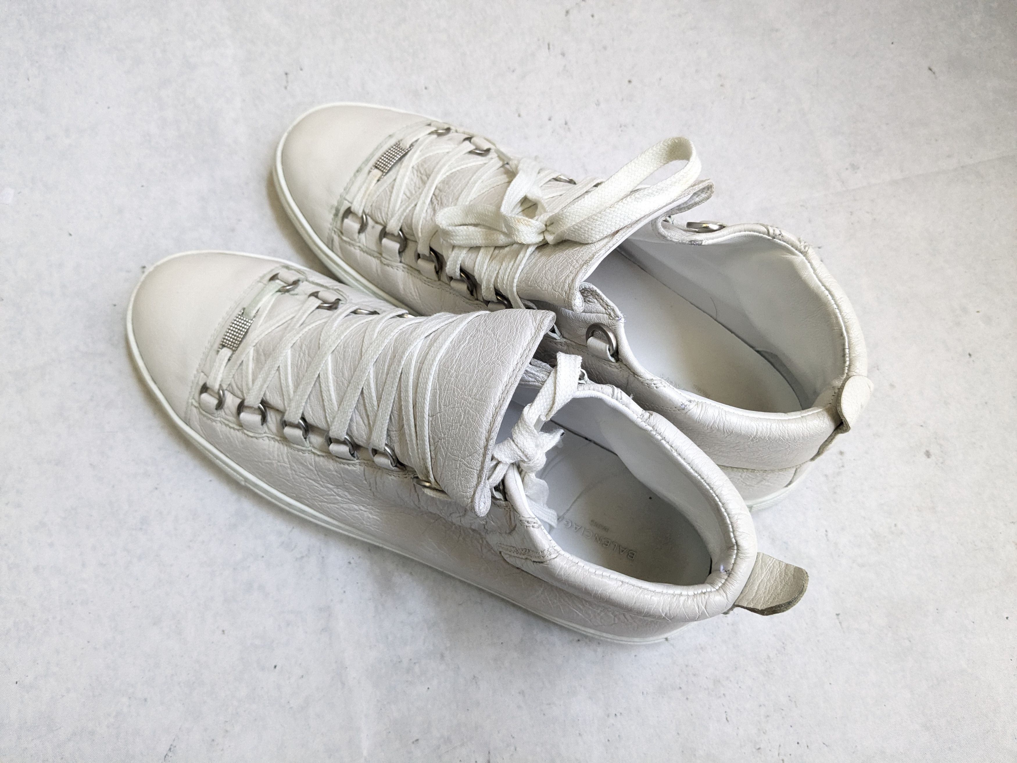 Balenciaga Balenciaga Arena Sneakers White High Tops Leather Size US 13 / EU 46 - 12 Thumbnail