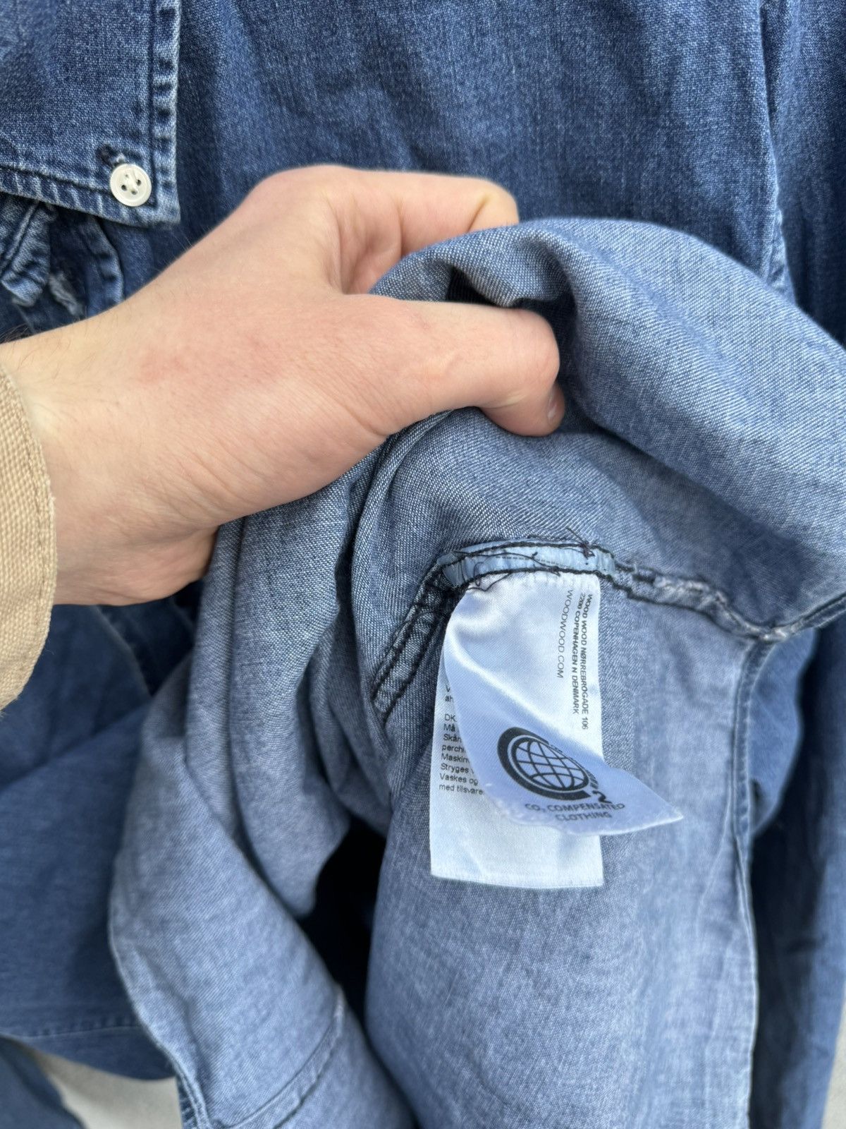 Wood Wood WOOD WOOD Ansel Andrew Classic Denim Shirt Men L Size US L / EU 52-54 / 3 - 10 Thumbnail