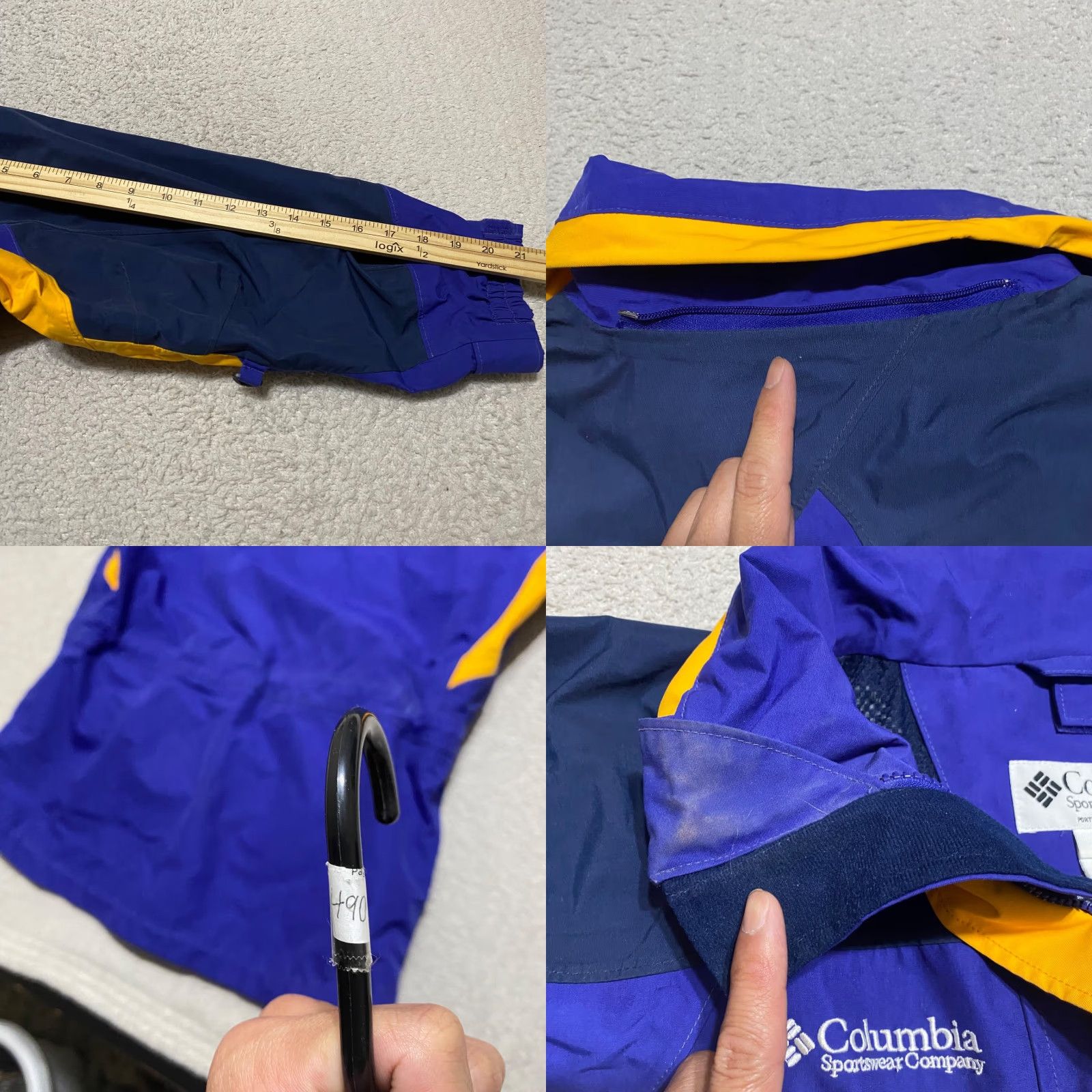 Vintage Columbia Jacket Windbreaker - Womens M Blue Full Zip Omni Tech Pockets Waterproof Casual Travel Workwear 90s Theme Mens? Size M / US 6-8 / IT 42-44 - 9 Thumbnail