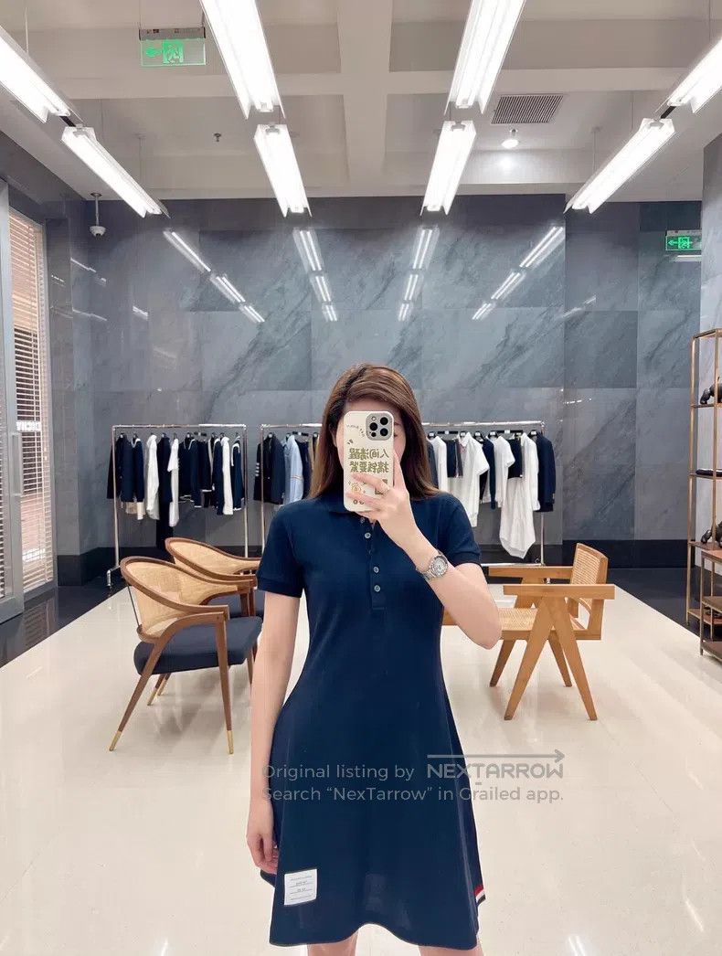 Thom Browne Thom Browne Back striped logo dress Size XS / US 0-2 / IT 36-38 - 9 Thumbnail