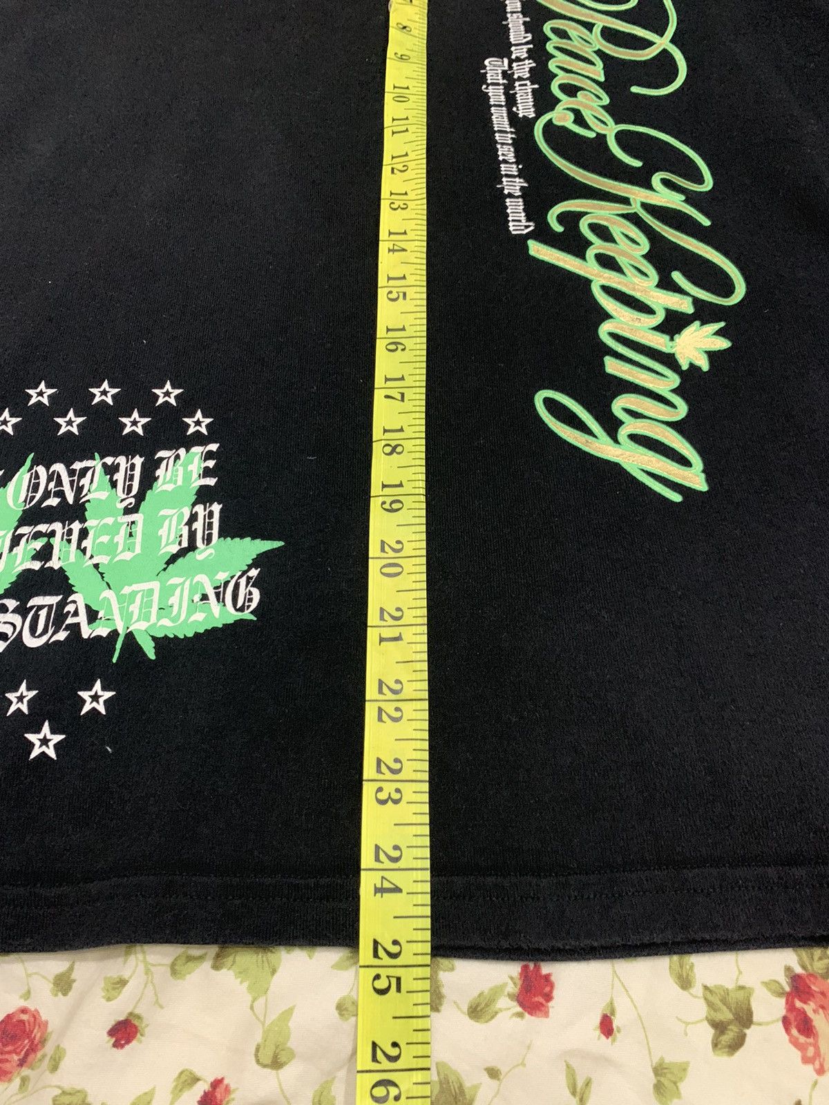 If Six Was Nine Peace Keeping Marijuana Printed Black L Size US L / EU 52-54 / 3 - 13 Thumbnail