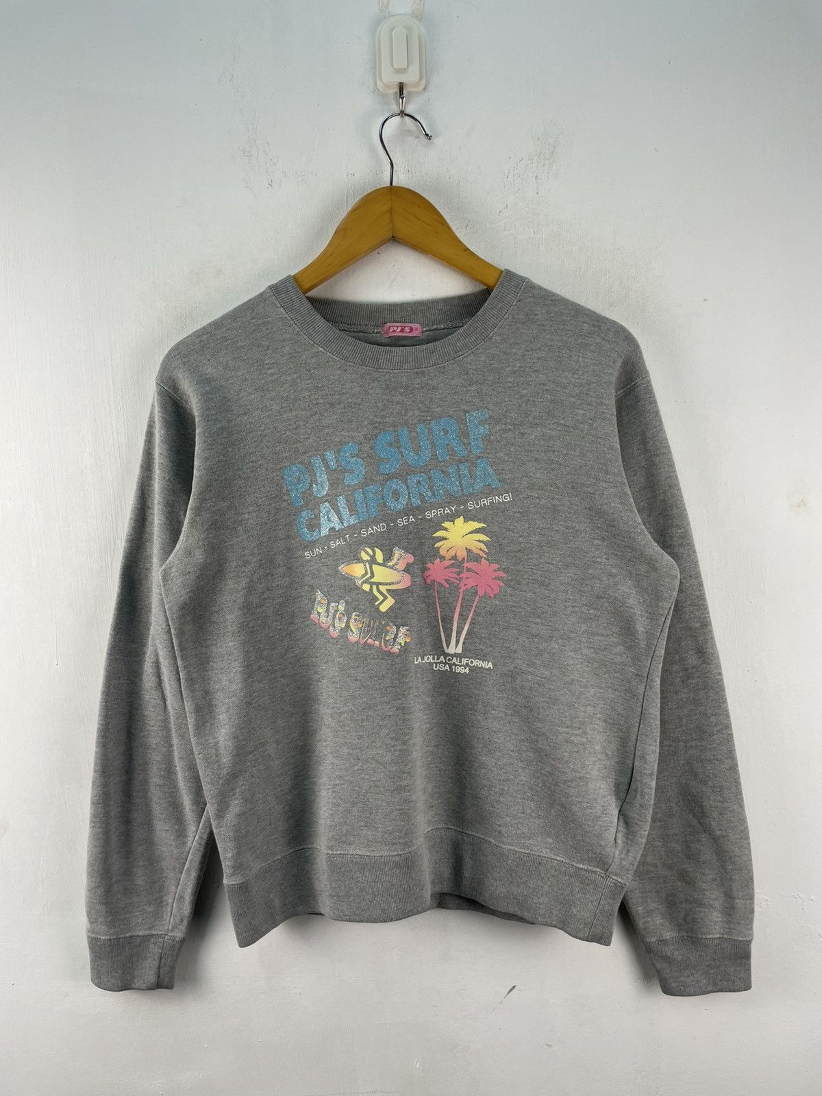 Vintage Vintage 90s Pj Surf California Sweatshirt Hawaii Beach Size US S / EU 44-46 / 1 - 1 Thumbnail