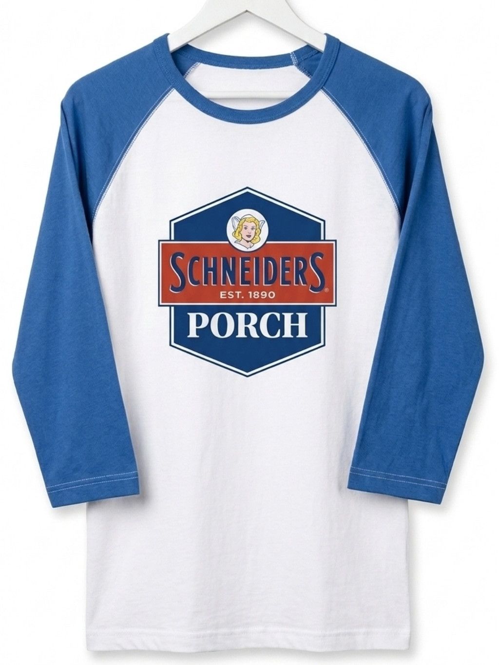 Vintage Vintage Schneiders Porch Graphic Baseball Tee 3/4 Sleeve Size US M / EU 48-50 / 2 - 1 Thumbnail