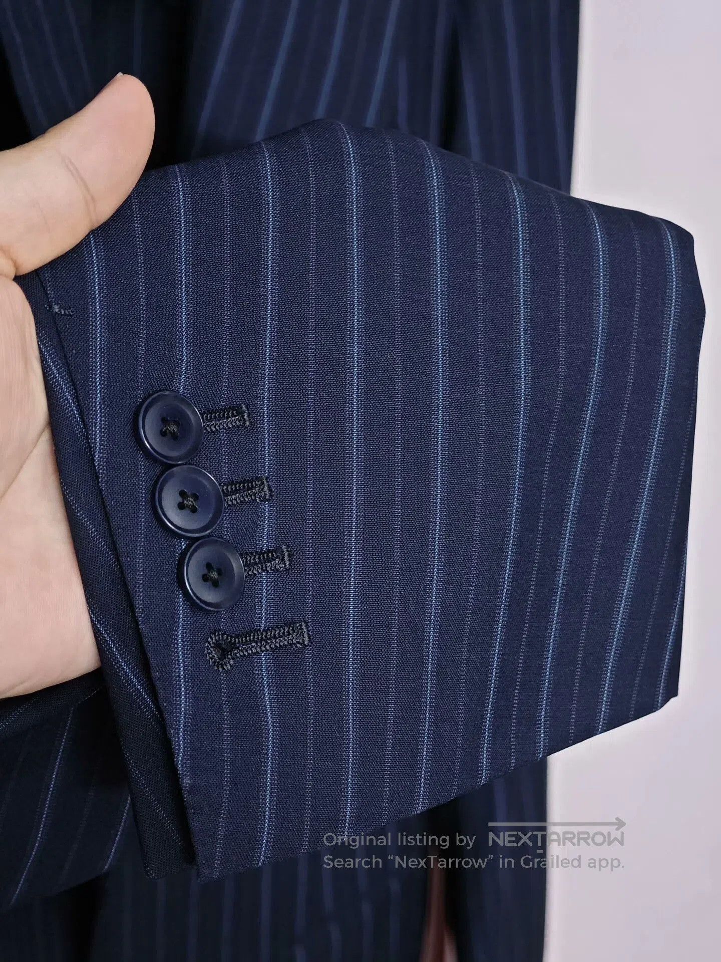 Loro Piana Custom Italian Wool Blazer with Stripes. Size US M / EU 48-50 / 2 - 4 Thumbnail