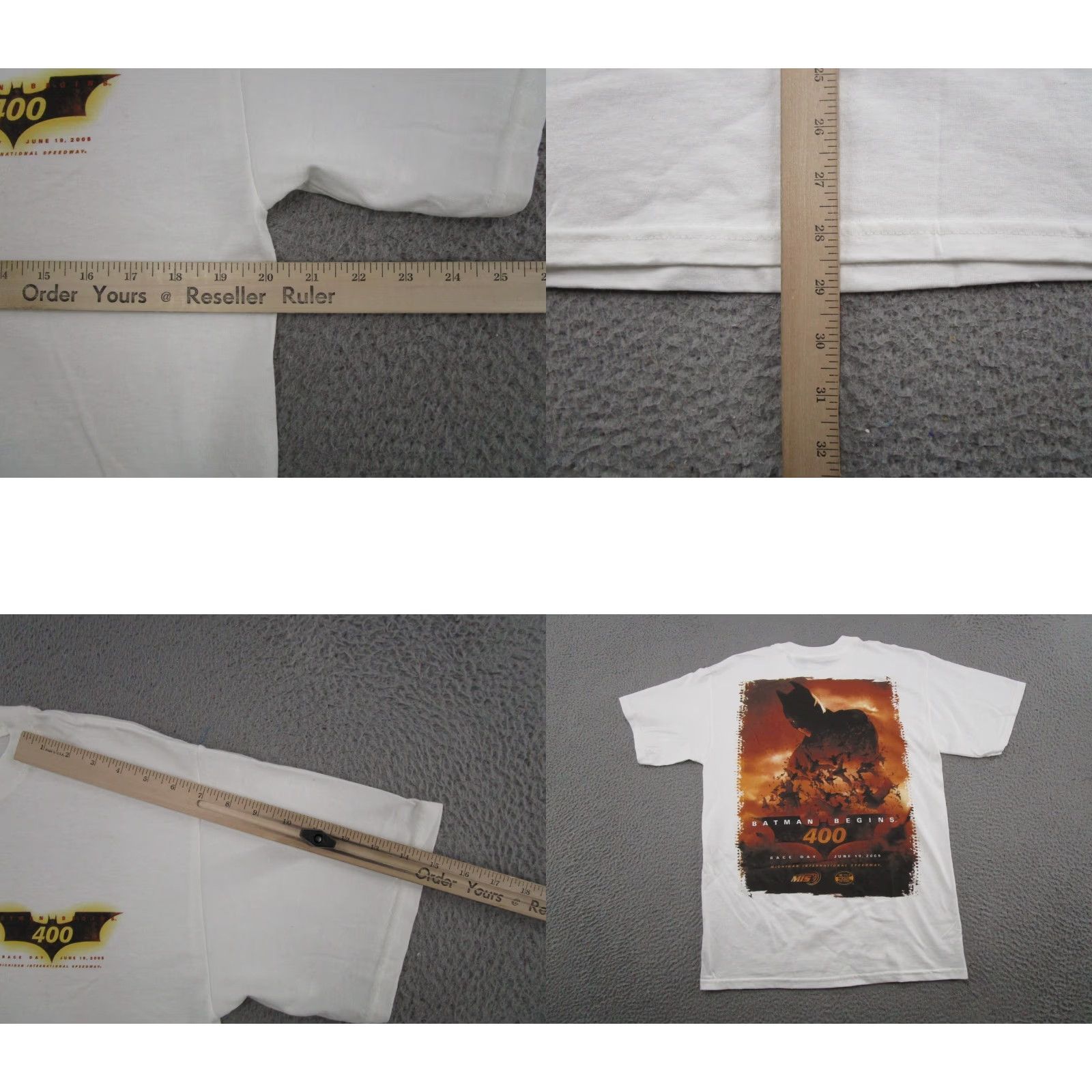 NASCAR NASCAR Batman Begins 400 Race Day 2006 Y2K Racing Promo Shirt Size M NEW Read Shirt Men White Batman Logo Crew Neck Short Sleeve Cotton Knit Vintage? Size US M / EU 48-50 / 2 - 8 Thumbnail