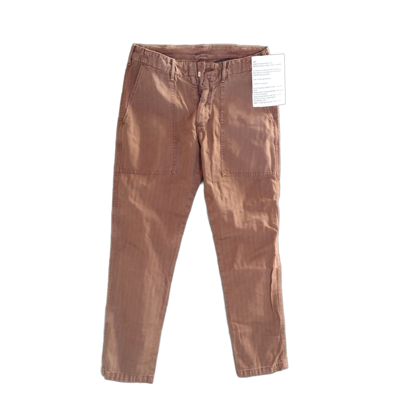 Abercrombie & Fitch Abercrombie & Fitch Worker Pants Cargo Men Rose 34X42 Cargo Pants Rose Abercrombie & Fitch Men Size US 34 / EU 50 - 1 Thumbnail