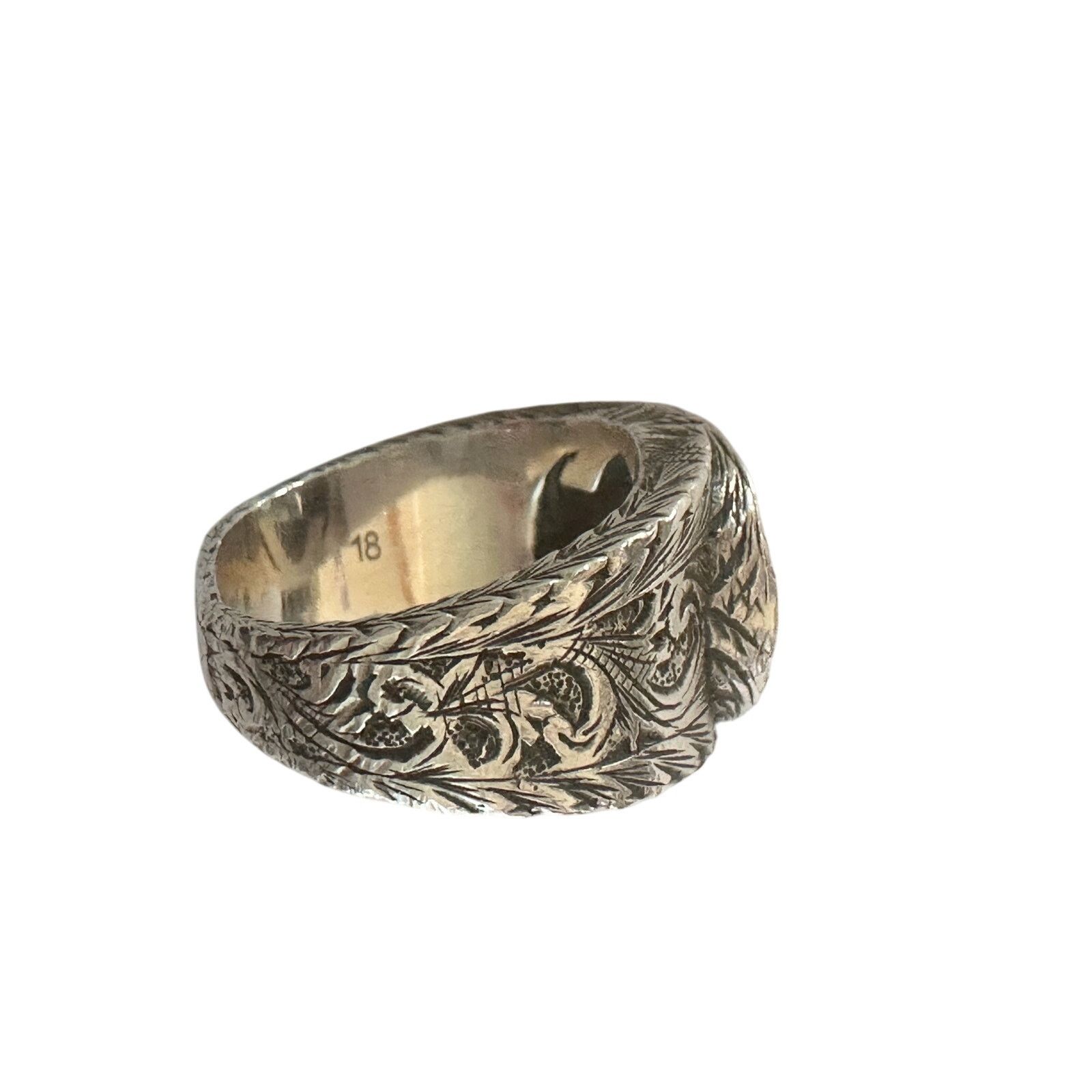 Gucci Gucci Interlocking G Arabesque Ring Sterling Silver Size ONE SIZE - 14 Thumbnail
