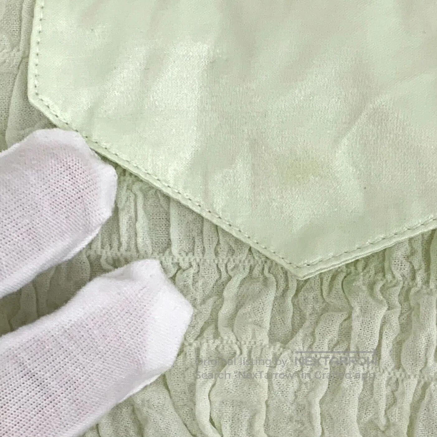 Acne Studios Acne Studios Light green pleated cotton button-down single Size XXS / US 00 / IT 34 - 8 Thumbnail