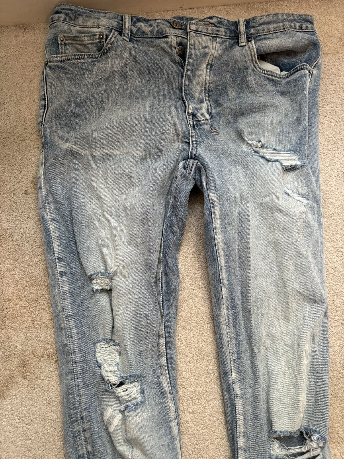 Ksubi Ksubi Chitch Punk Blue Thrashed Denim | Grailed