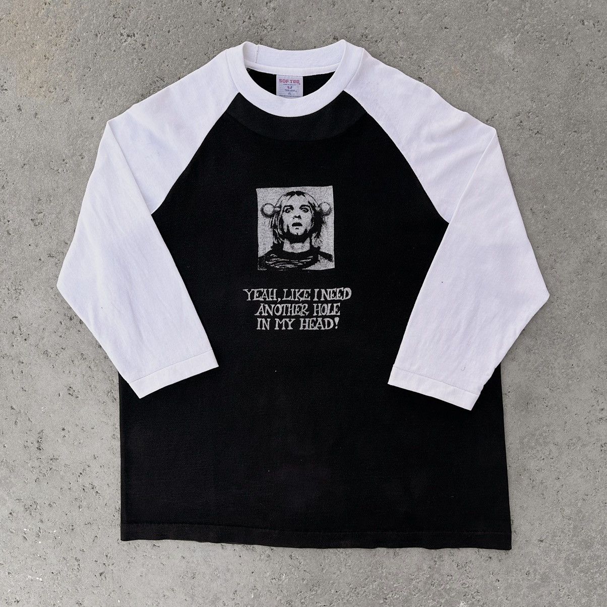 Other VTG 90’s 1/1 Reworked Kurt Cobain Nirvana Raglan Graphic Tee Size US XL / EU 56 / 4 - 1 Thumbnail